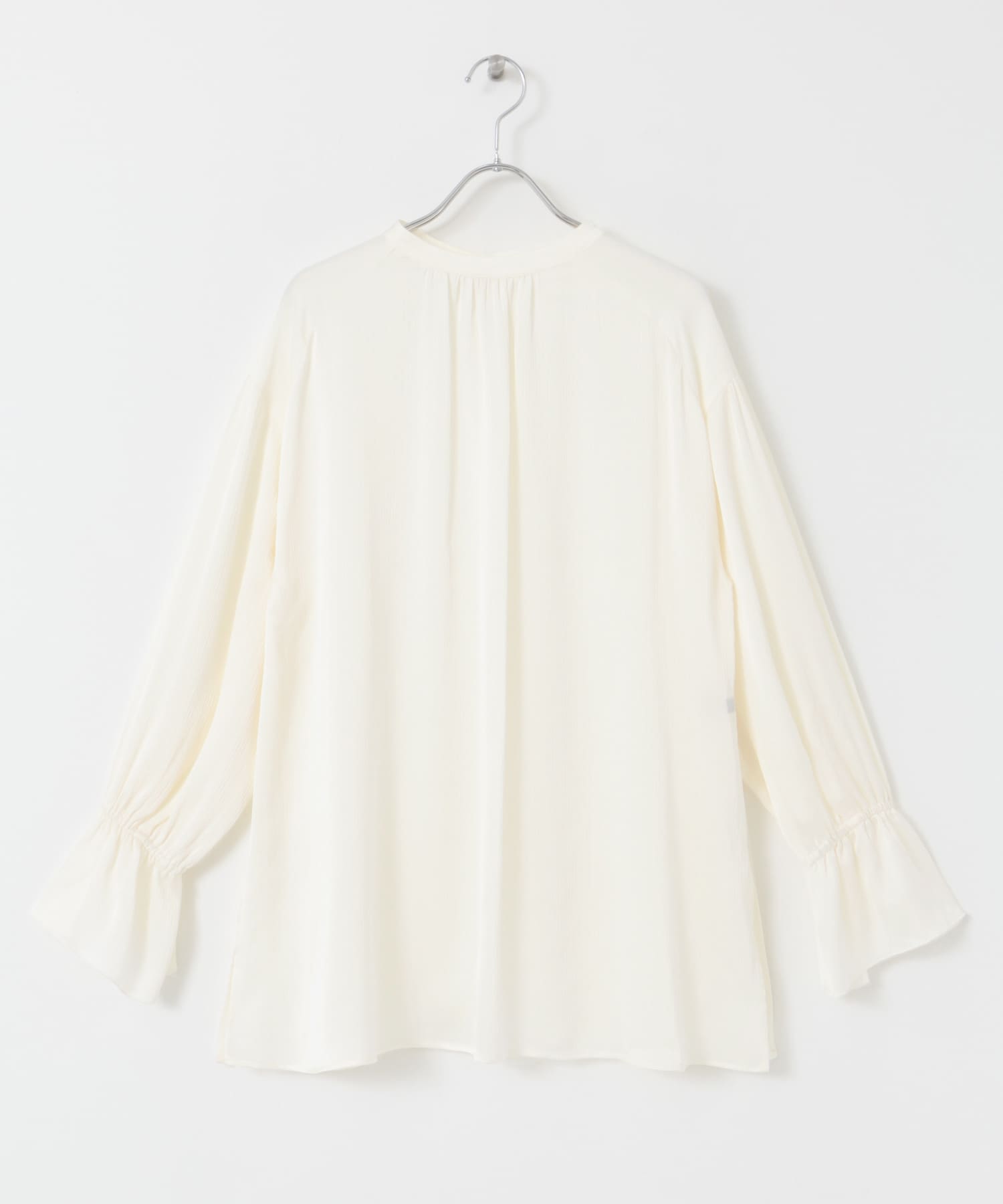 2WAYネックボリュームスリーブチュニック OFF WHITE FREE