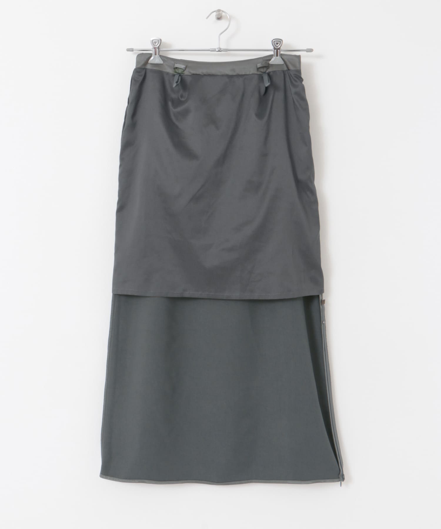 マルチウェイサテンナロースカート charcoal 36