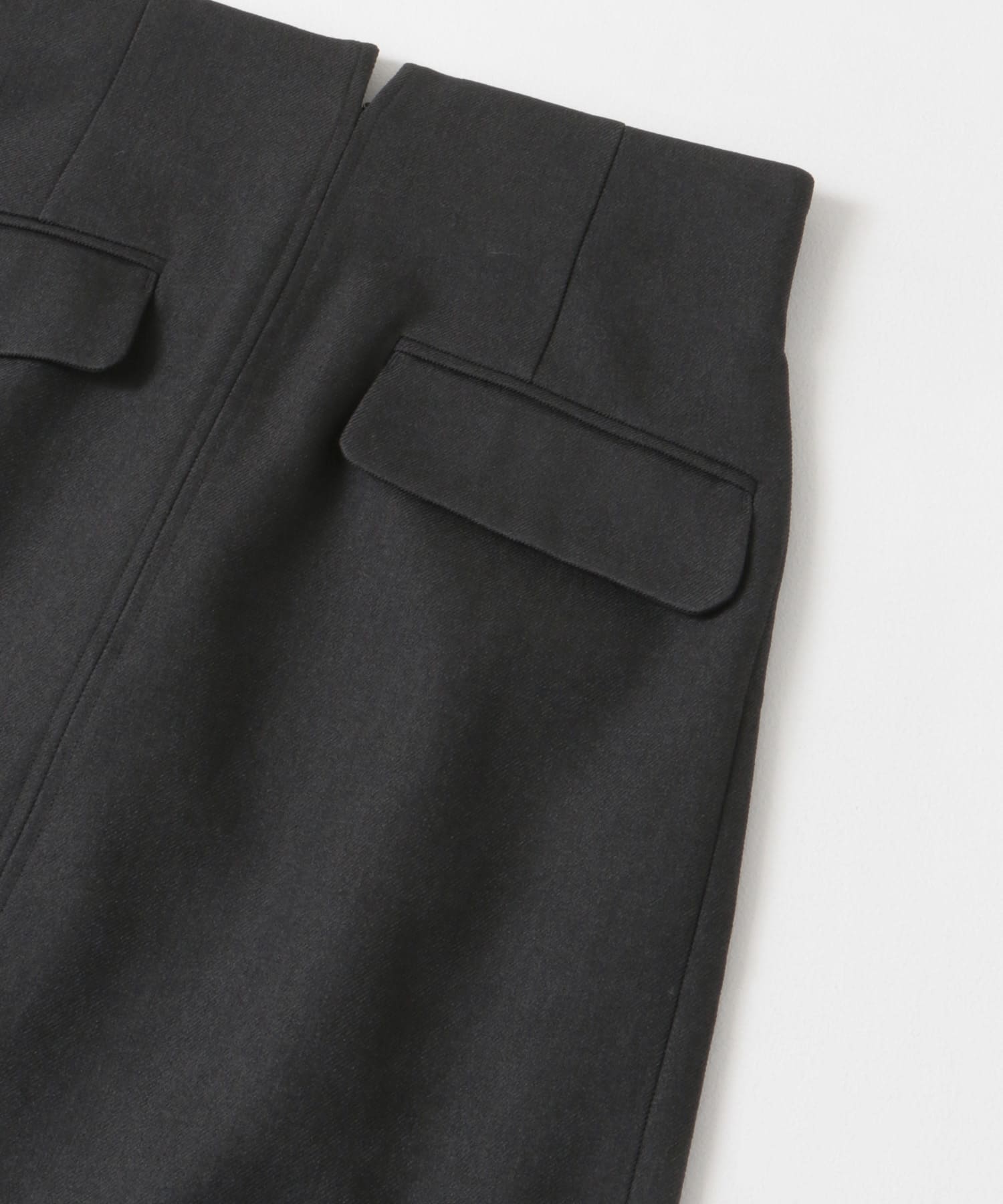 ポケット台形ミニスカート BLACK 36
