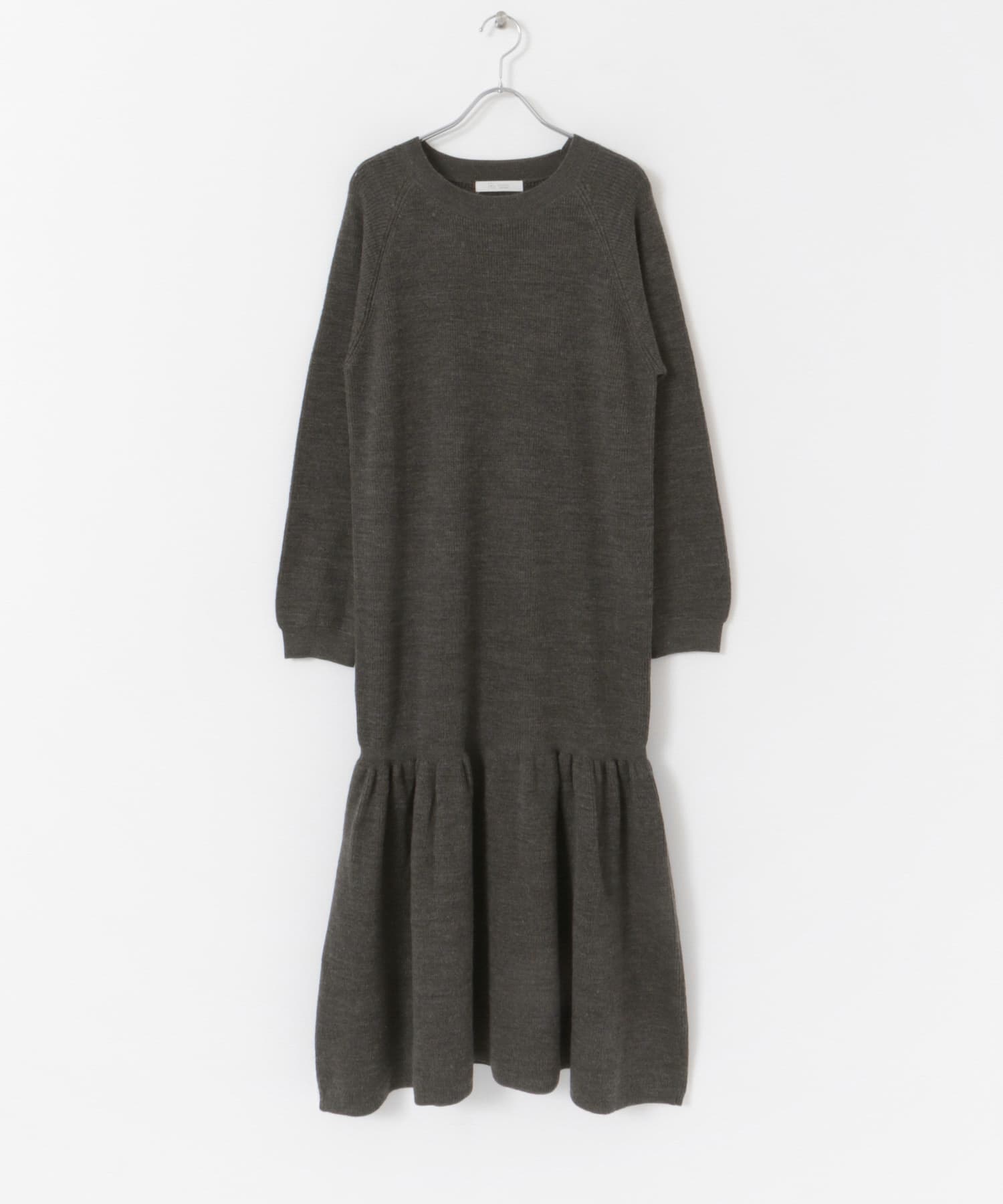 F by ROSSO　ウォッシャブル抗ピルニットワンピース C/GRAY 36