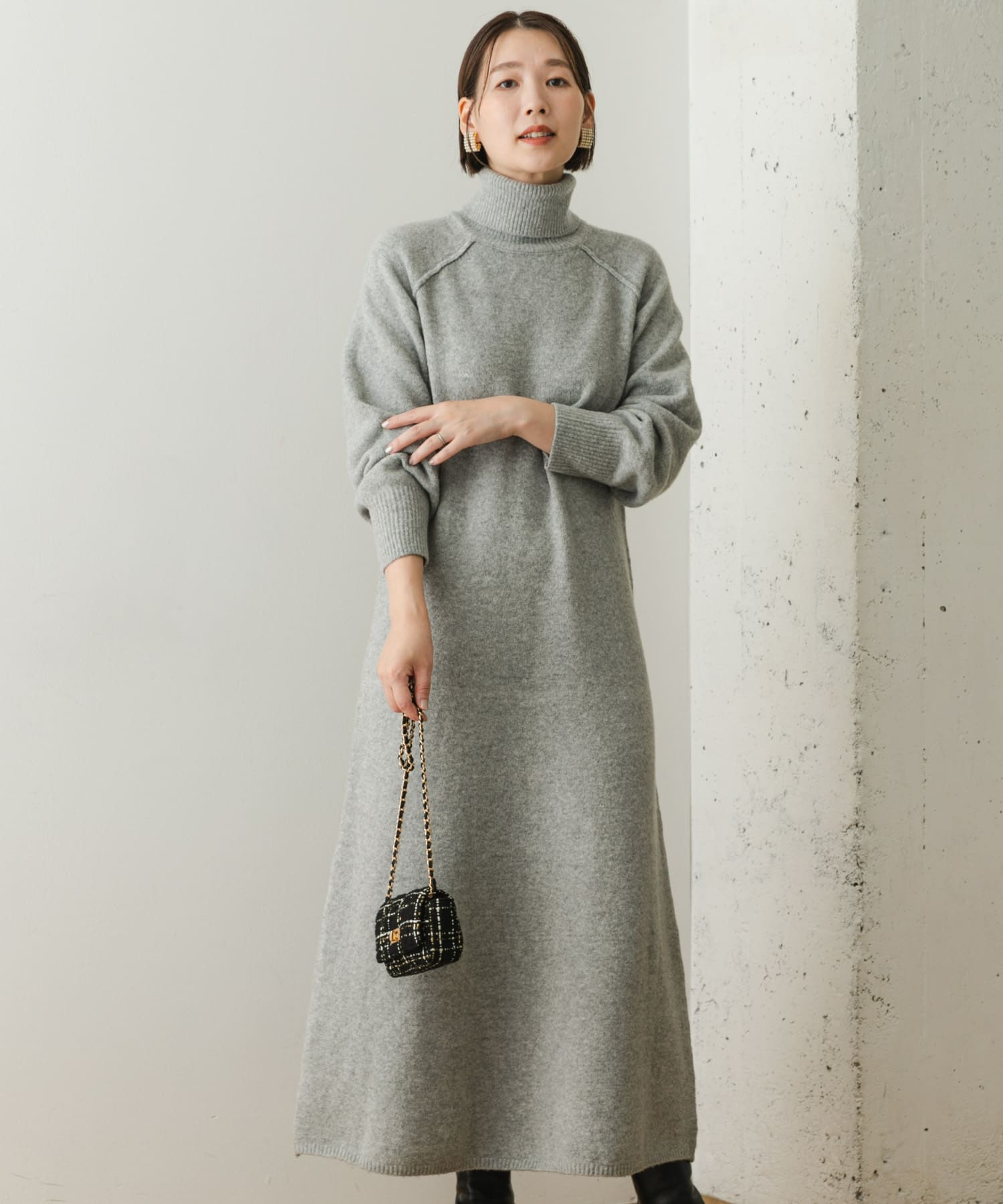 ALLUDE　アリュード カシミア30% ニットワンピース　レッド ALLUDE アリュード カシミア30% ニットワンピース レッド