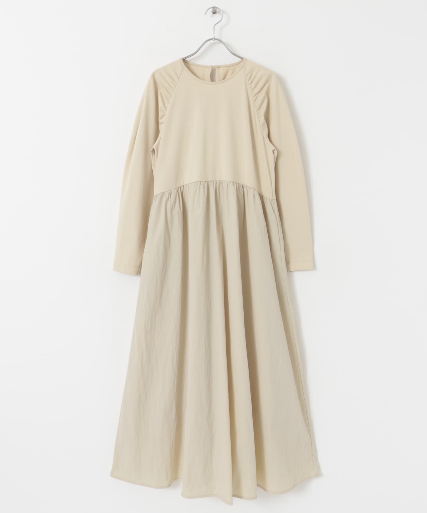 F by ROSSO　ドッキングAラインギャザーワンピース L/BEIGE 36
