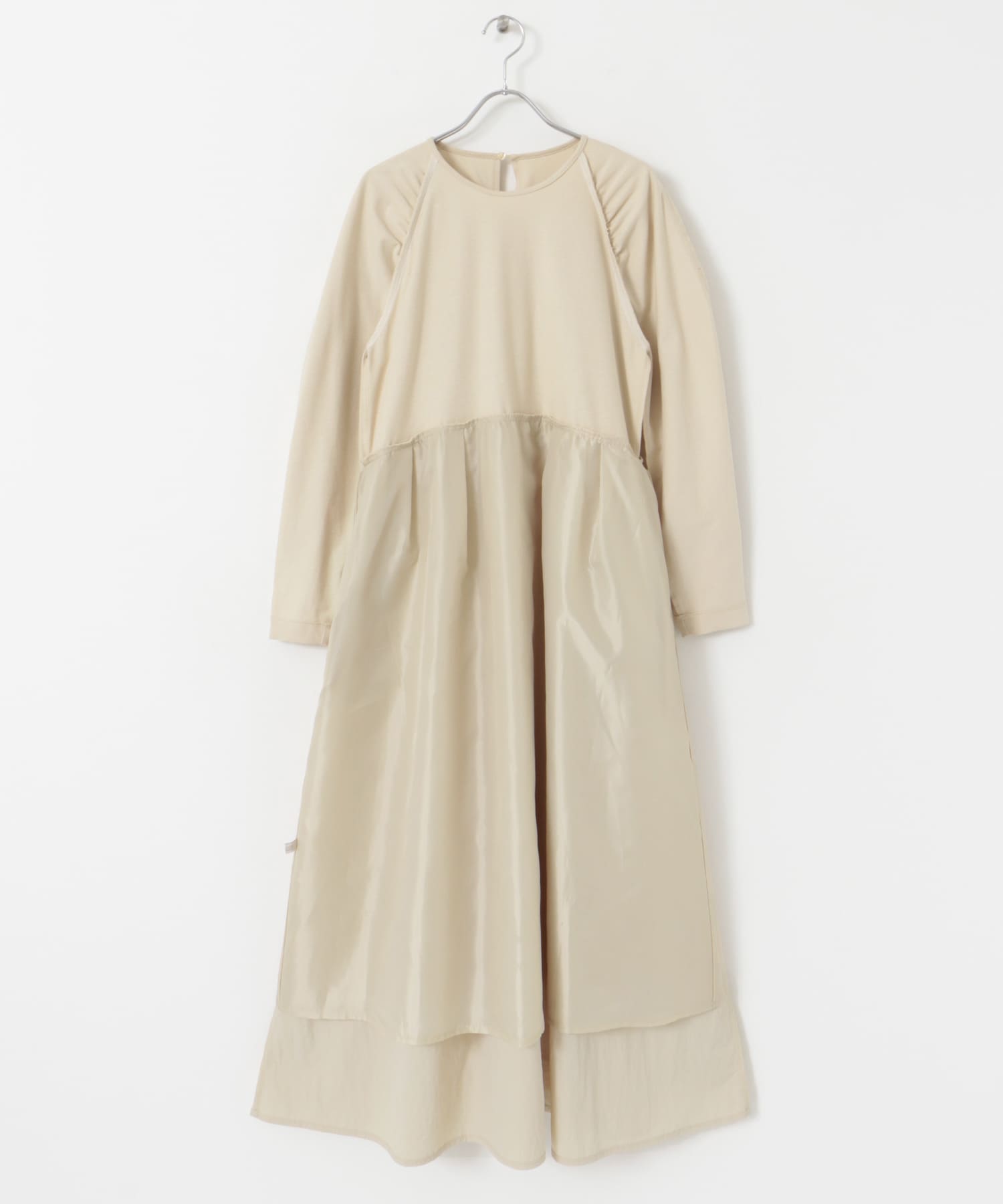 F by ROSSO　ドッキングAラインギャザーワンピース L/BEIGE 36