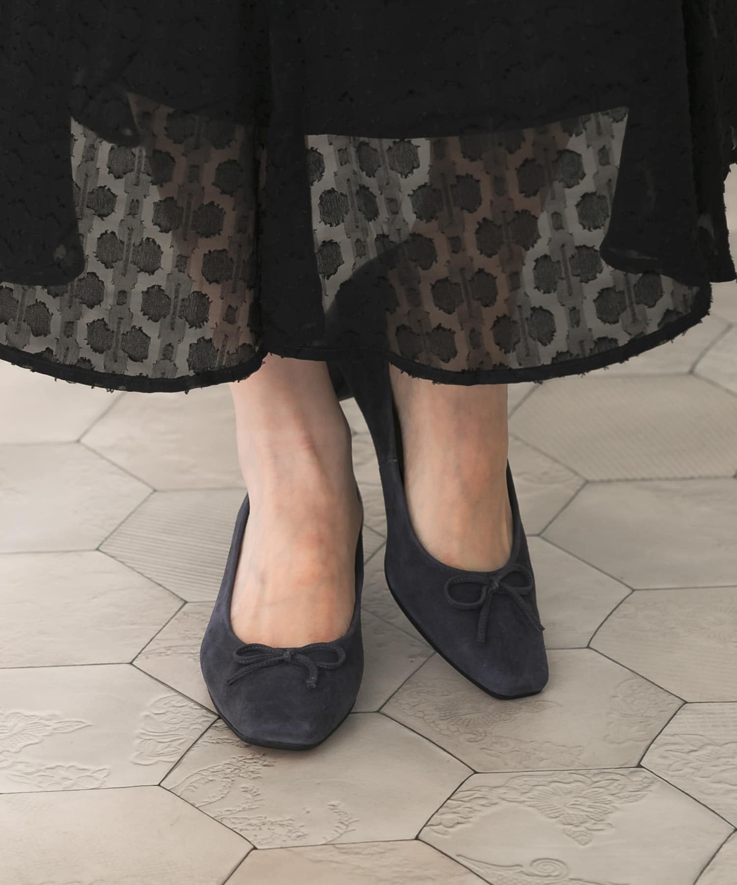 シープスエードバレエシューズ charcoal 36