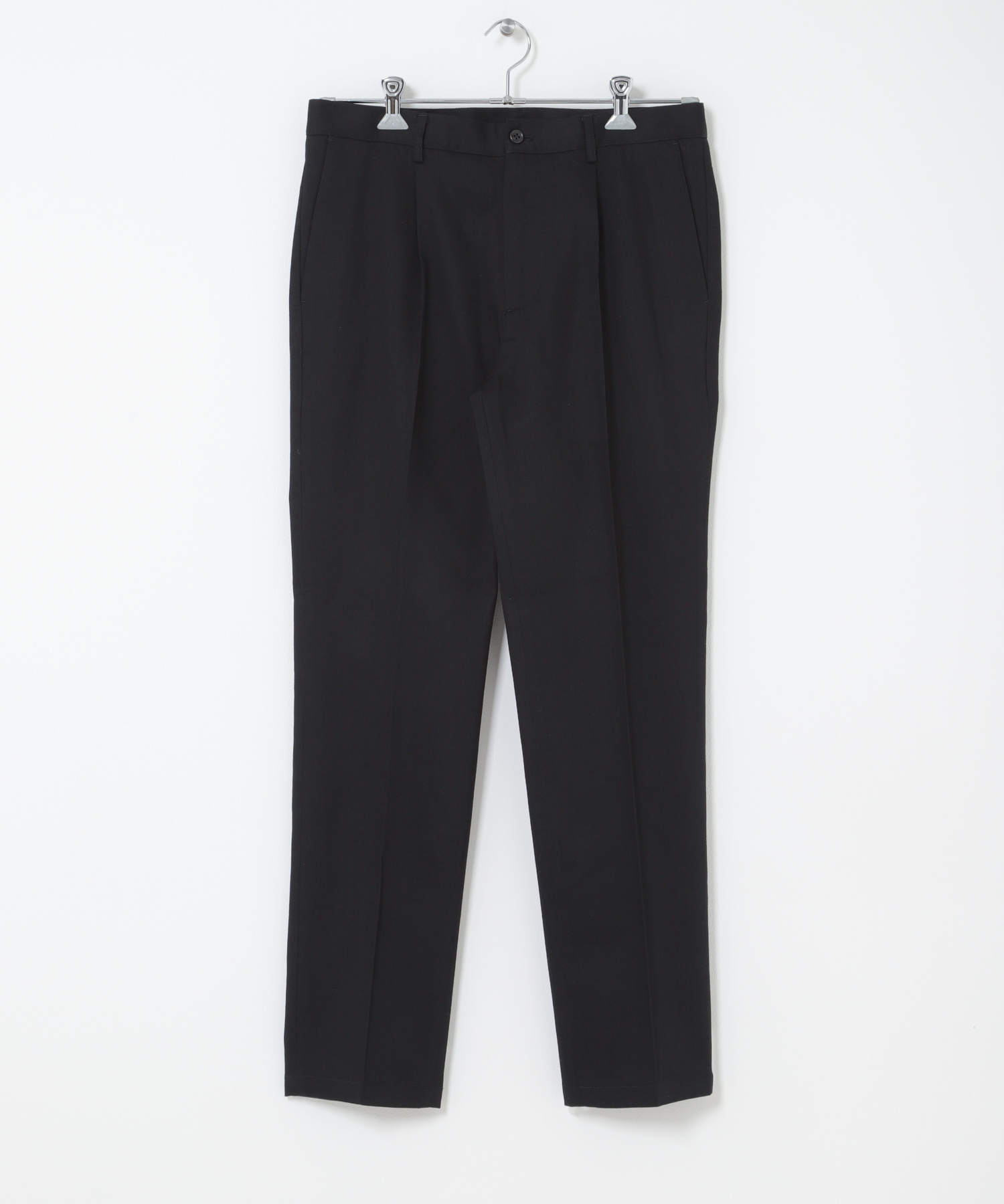 『XLサイズあり』デニムスラックスパンツ D.BLACK S