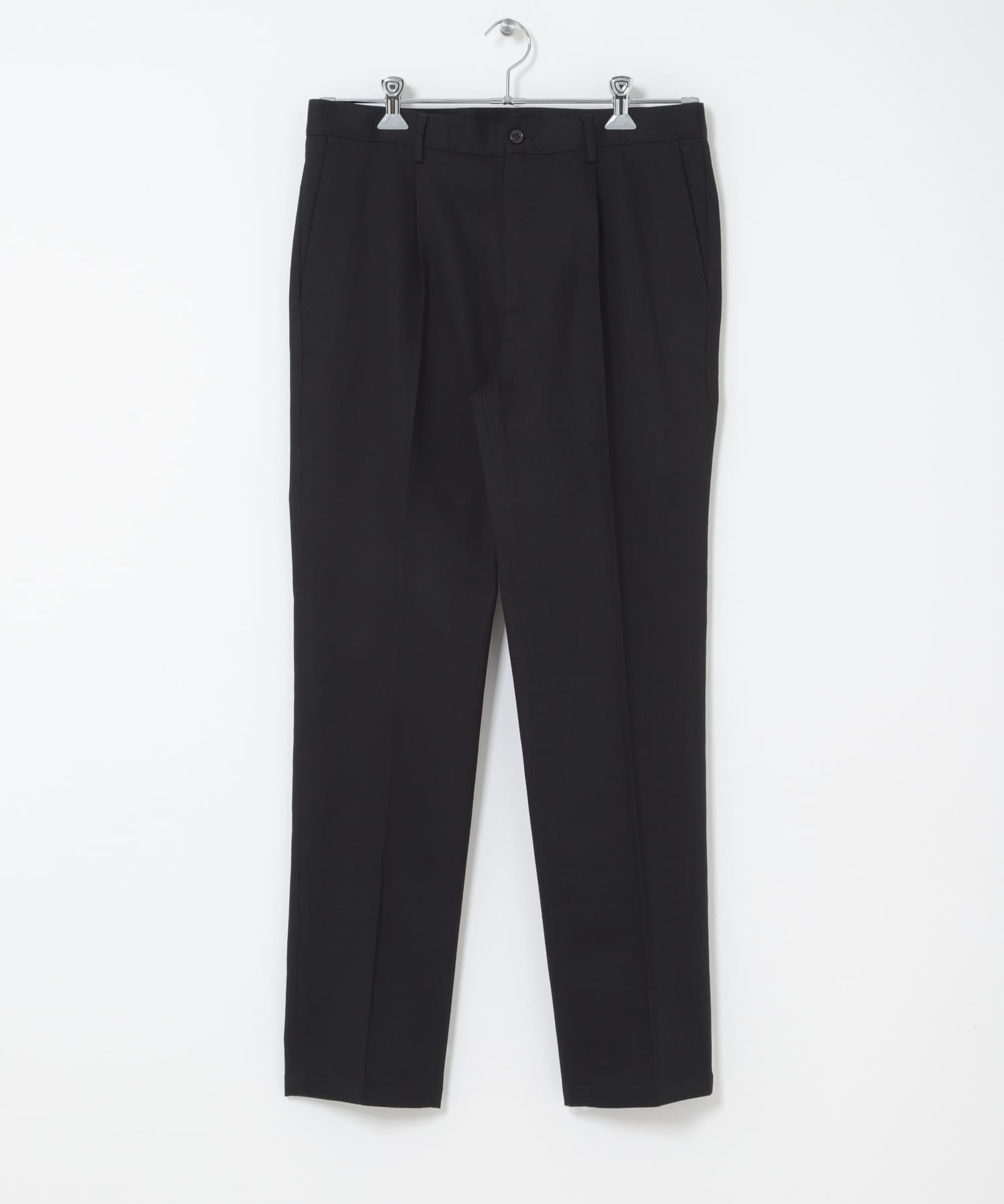 『XLサイズあり』デニムスラックスパンツ D.BLACK S