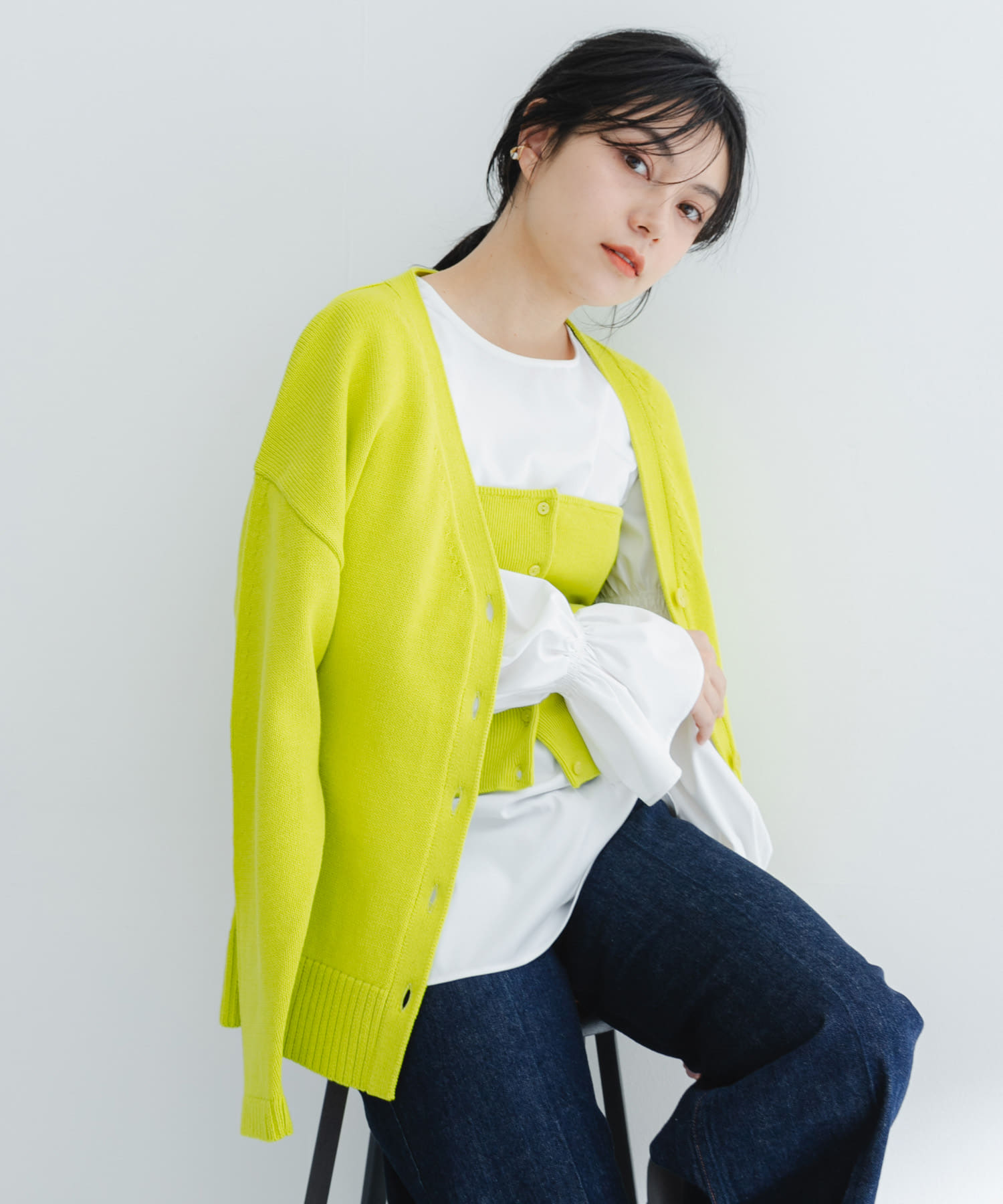 ウエストシェイプカーディガン