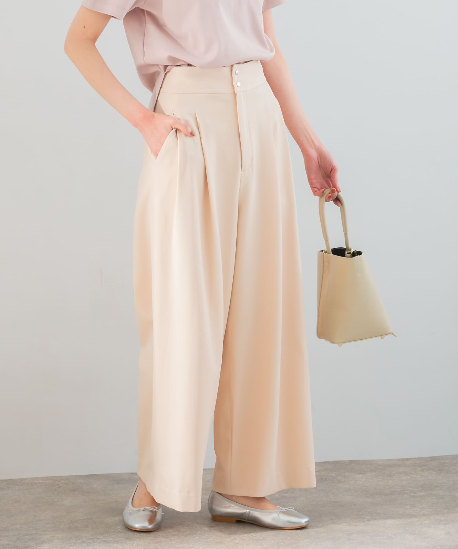 THE RERACS ハイウエストワイドパンツ THE EASY SLACKS WIDE | THE RERACS