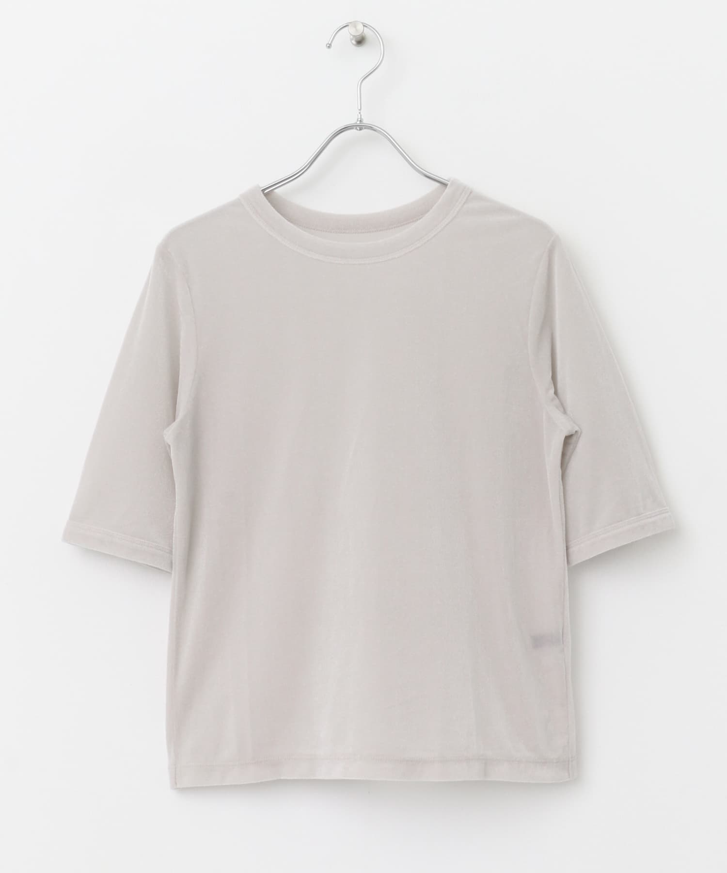 シアーベロアTシャツ GREIGE FREE