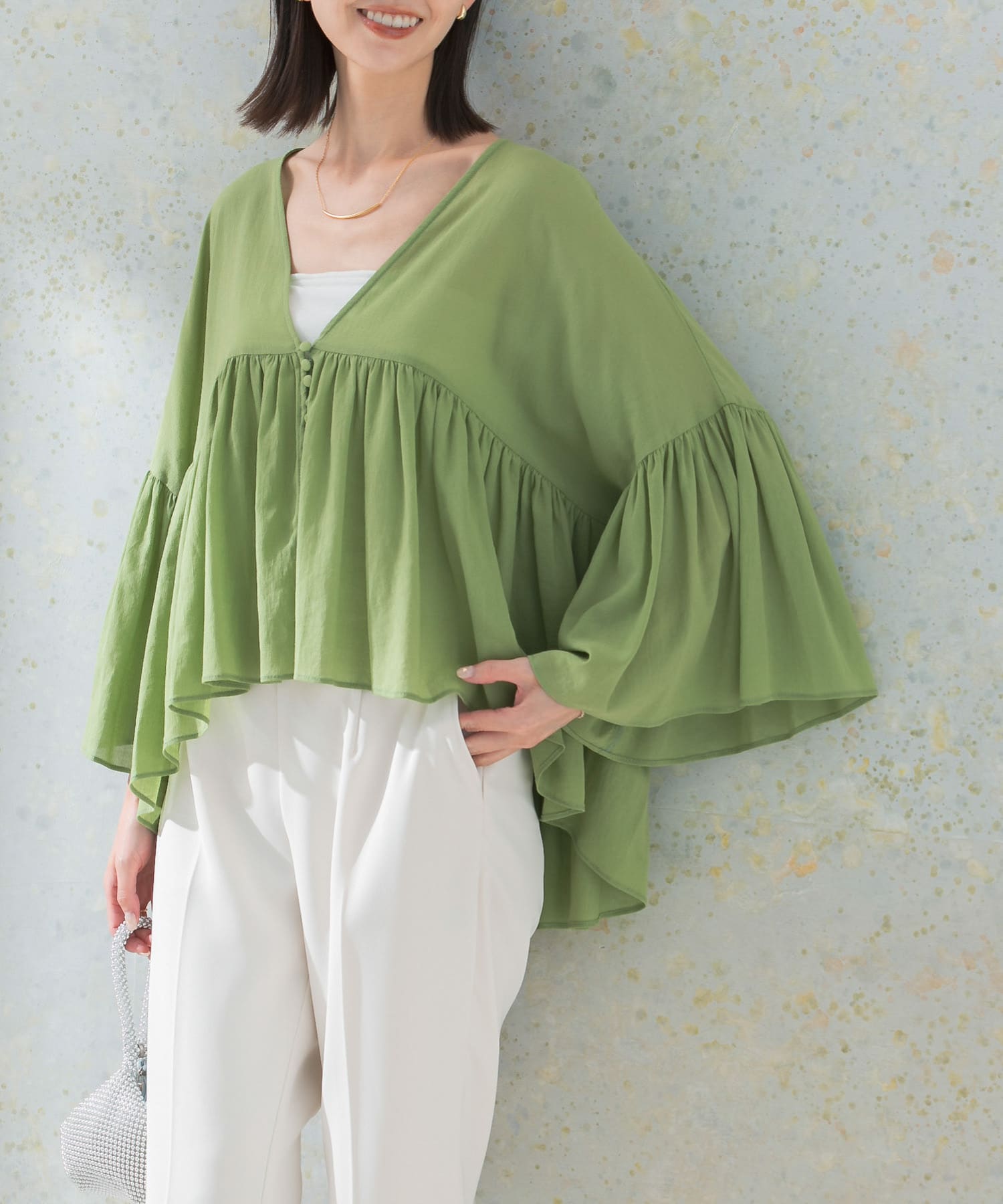 ボリュームギャザーブラウス