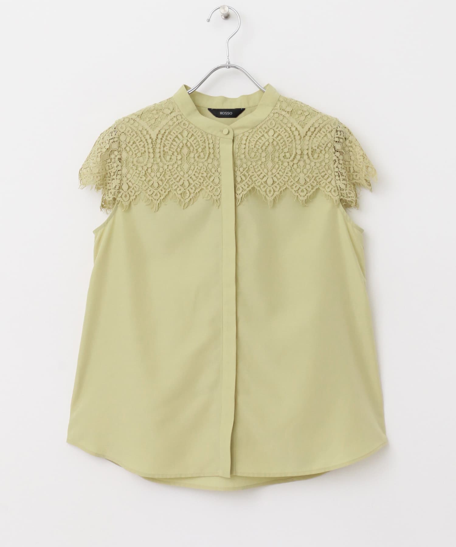 『一部WEB限定カラー』ウォッシャブルヨークレースブラウス LEMON FREE