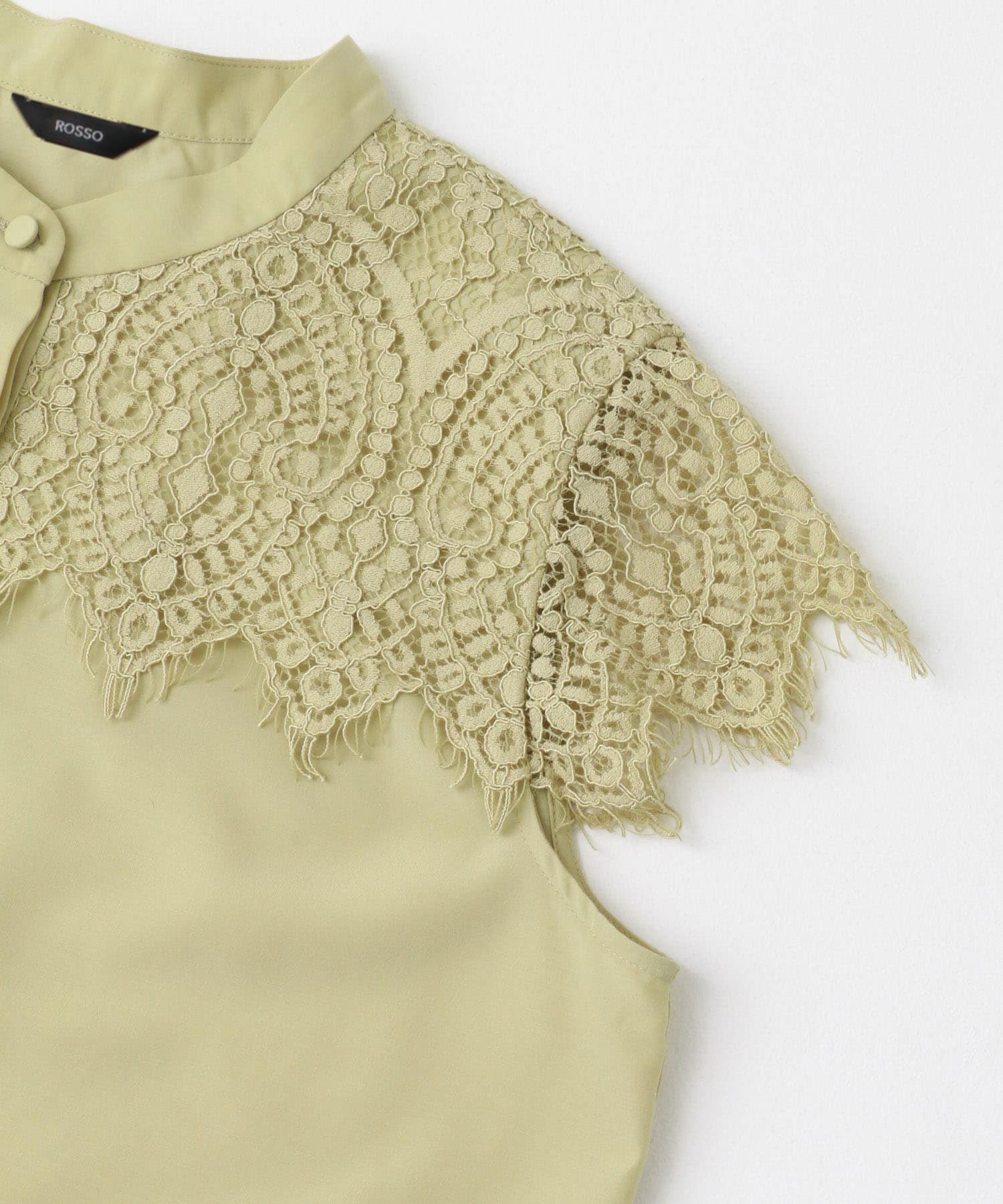 『一部WEB限定カラー』ウォッシャブルヨークレースブラウス LEMON FREE