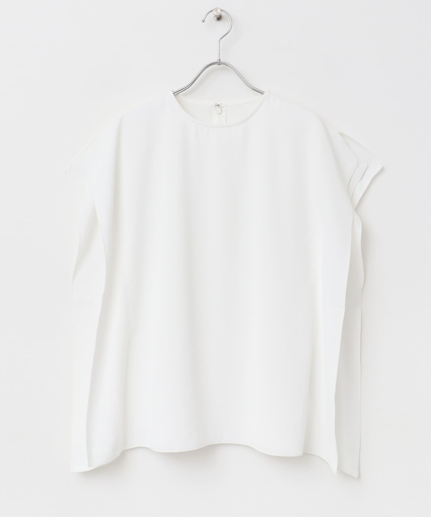 サイドフレアデザインブラウス OFF WHITE FREE