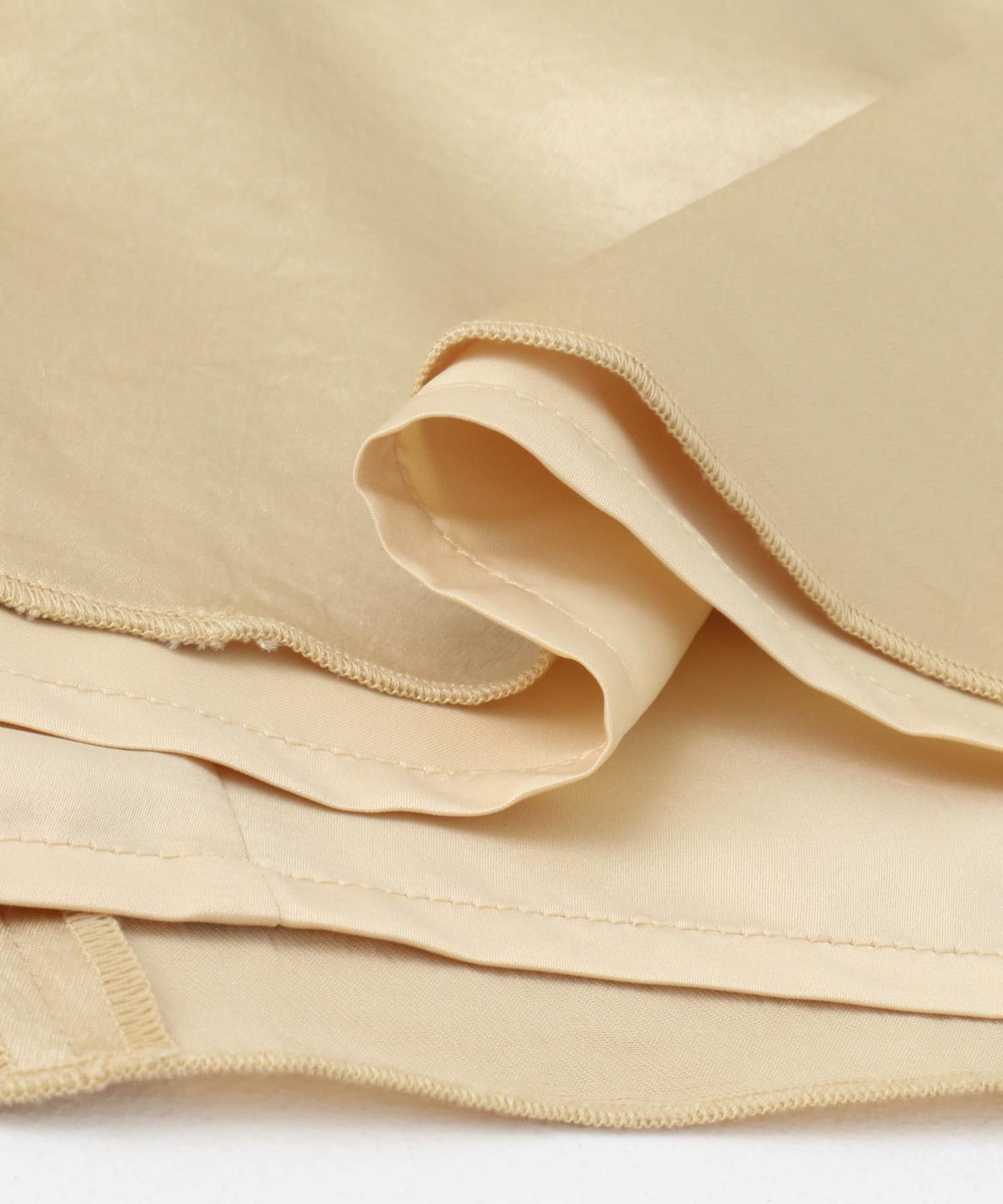 アセテートサテンスリットスカート YEL BEIGE FREE