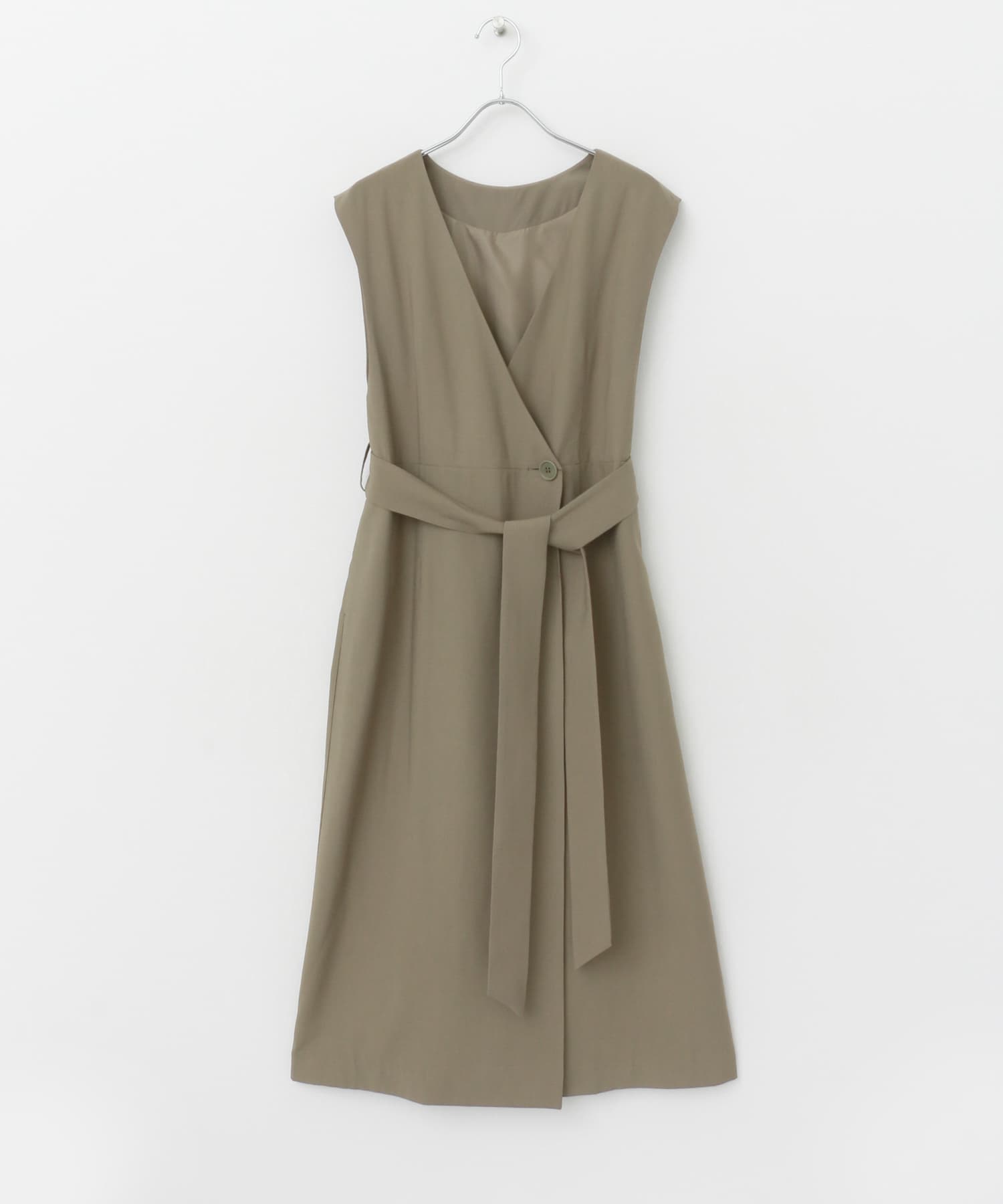 3WAYVネックジレワンピース mocha FREE