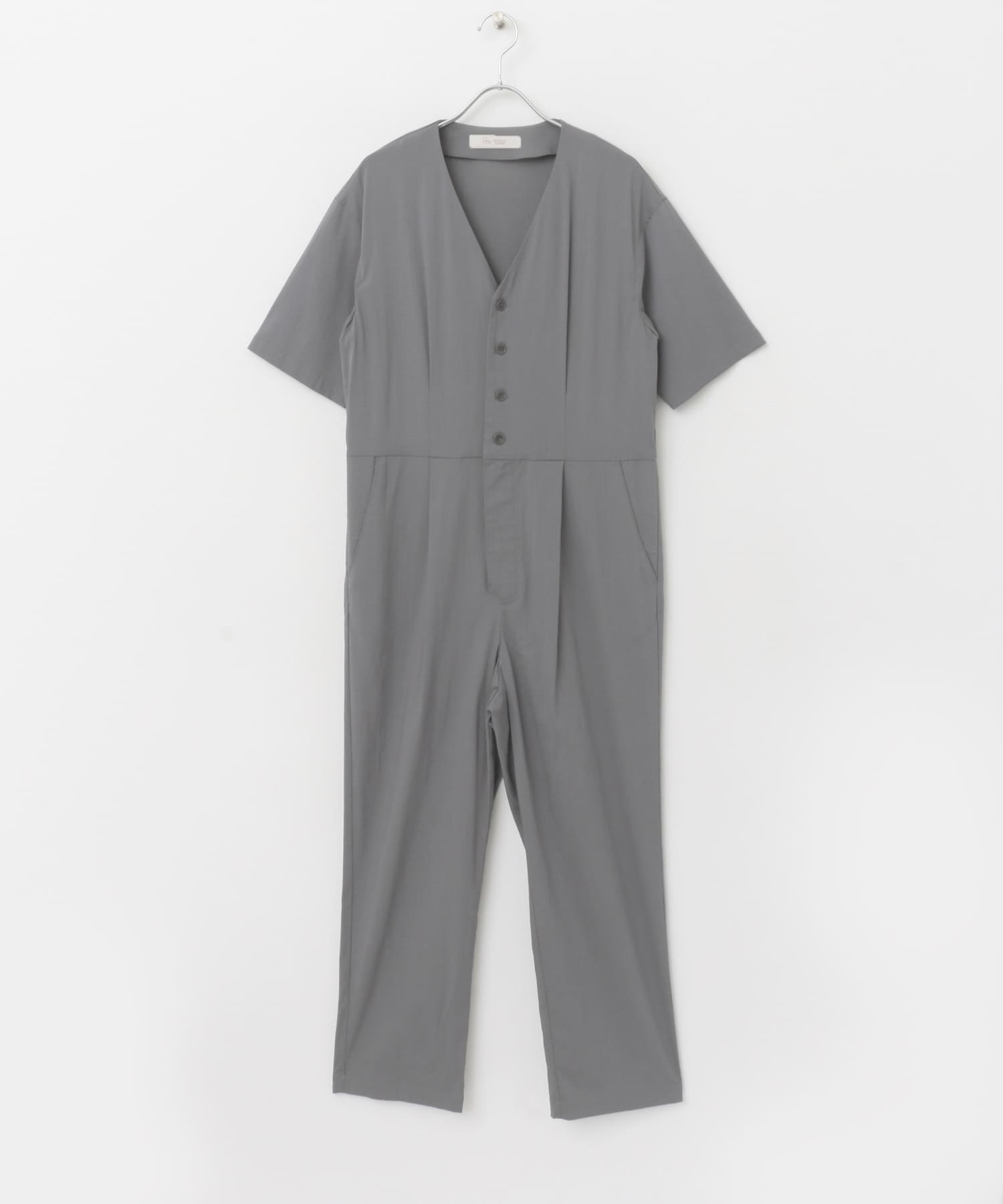 F by ROSSO ウエスト切り替えVネックオールインワン(36 KHAKI