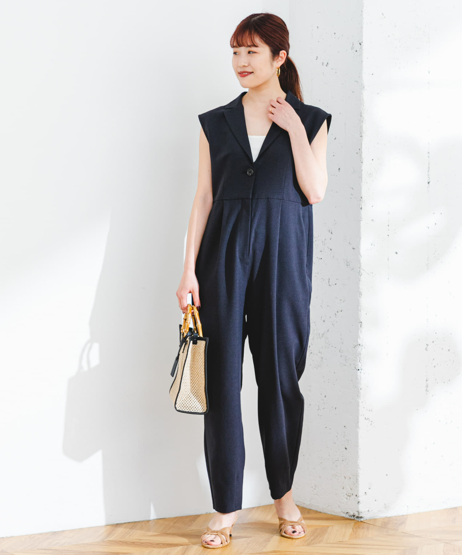 UR TECH DRYLUXE』F by ROSSO テーラーカラーオールインワン(36 L/GRAY