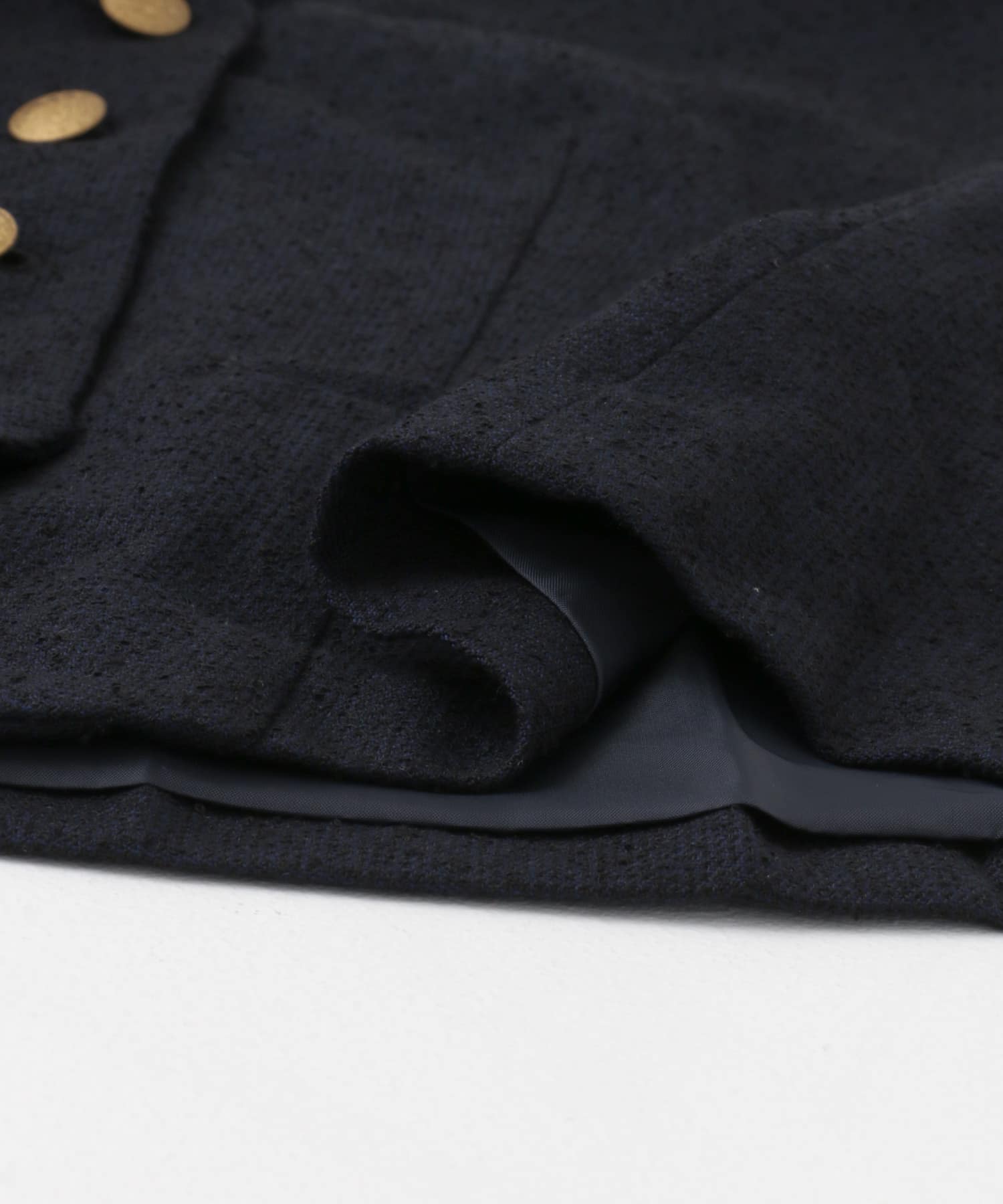 ネップツイードコンパクトジレ NAVY FREE