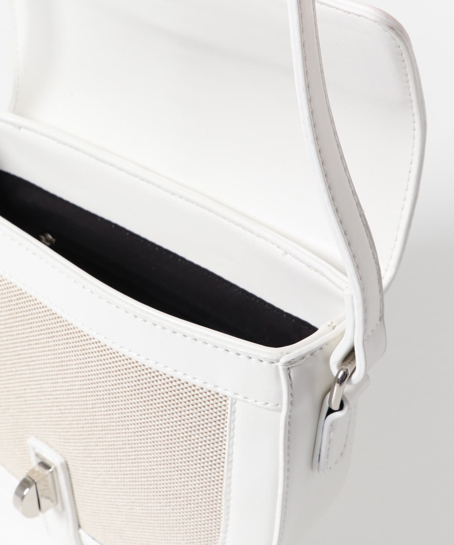 キャンバスコンビショルダーバッグ OFFWHITE -