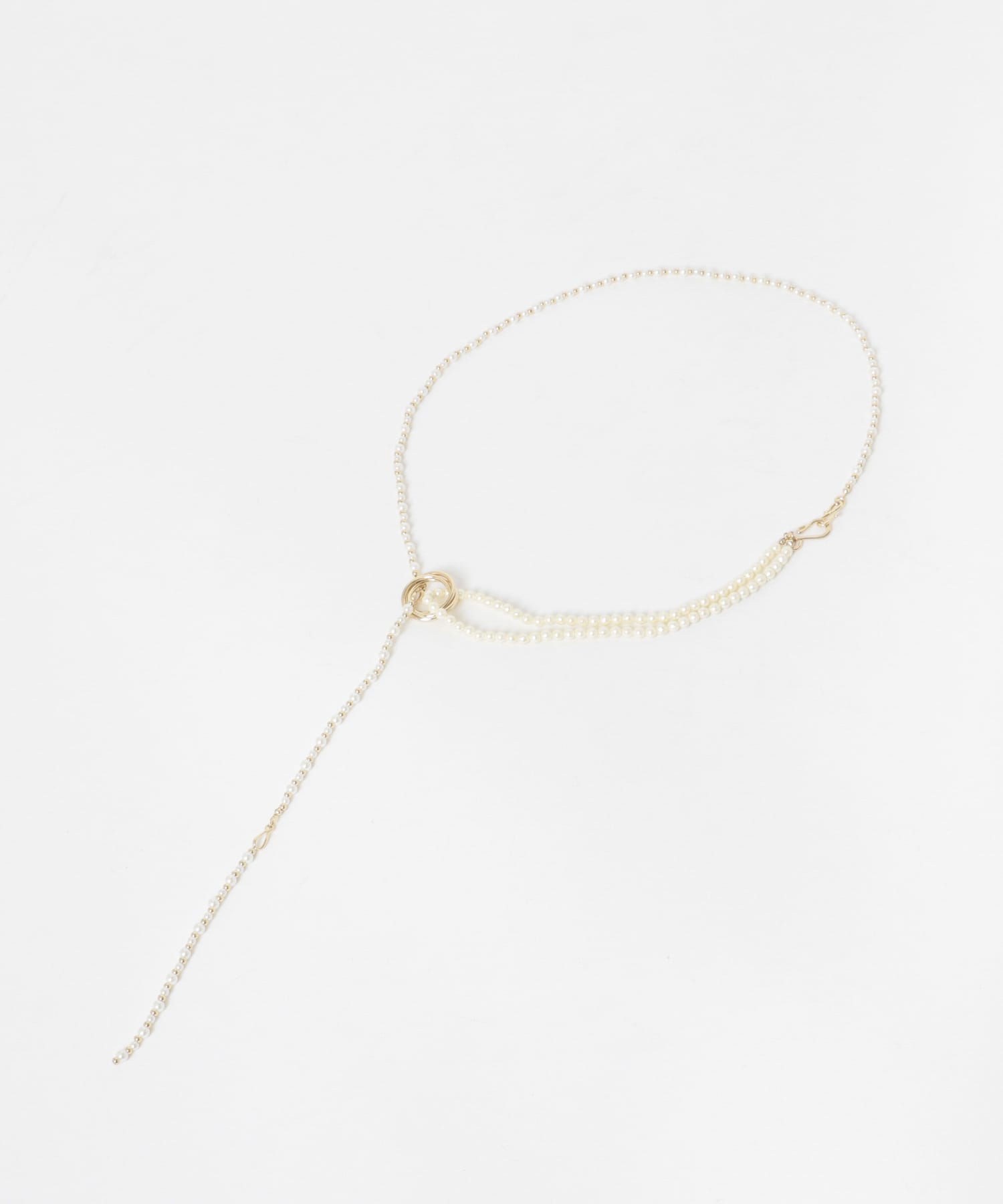 3WAYパールネックレス white FREE