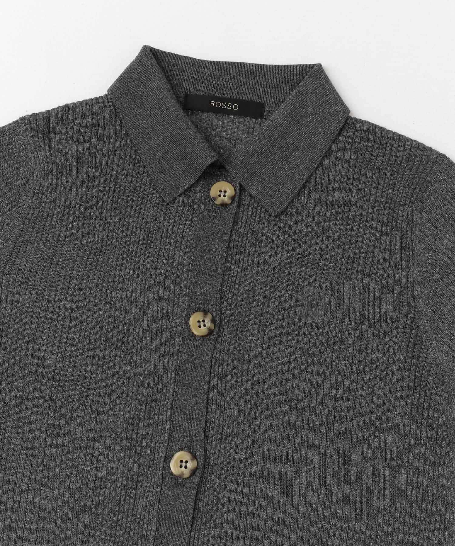 シアーリブポロニット gray FREE