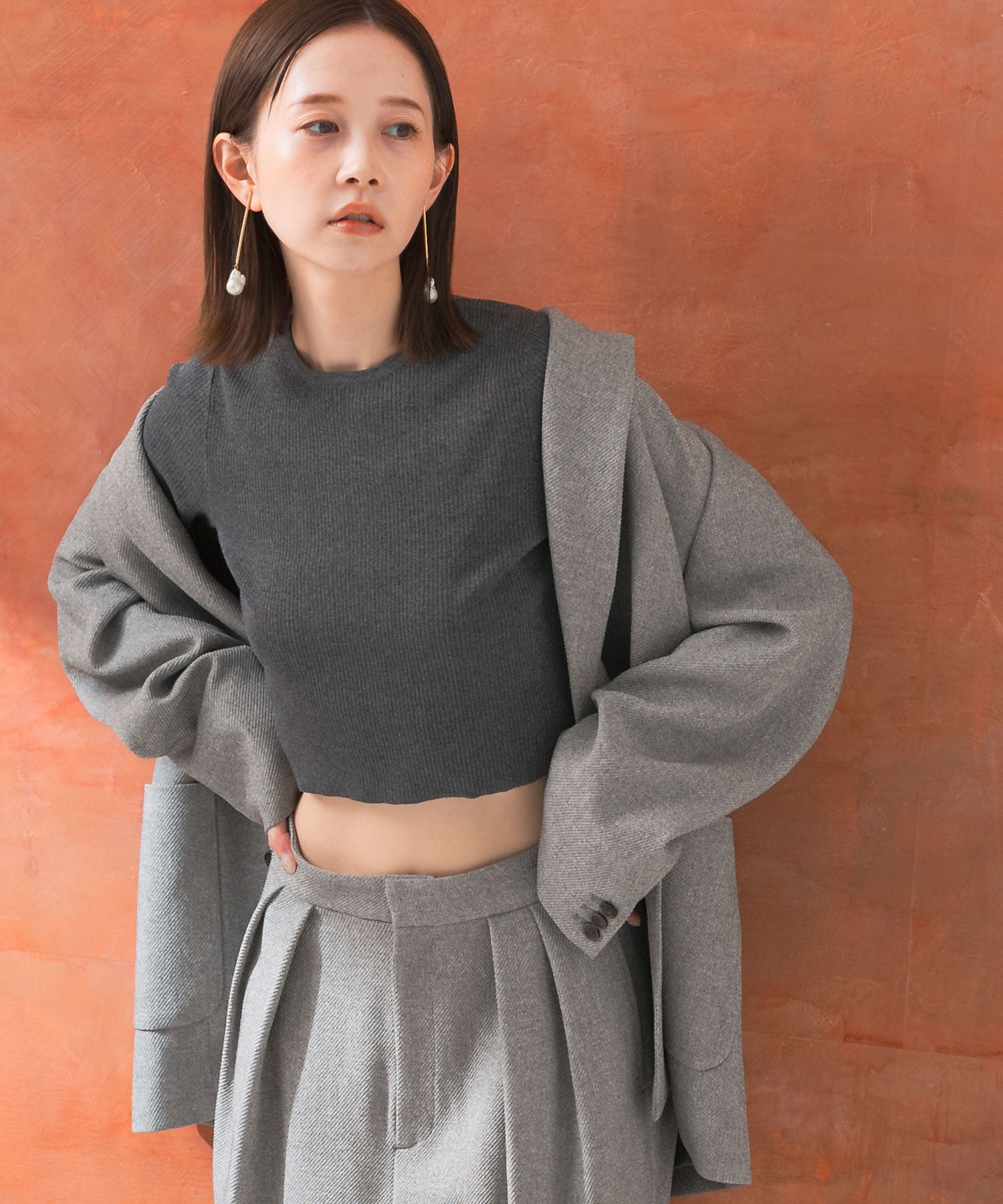 クロップドリブニット(FREE gray): トップス｜URBAN RESEARCH公式