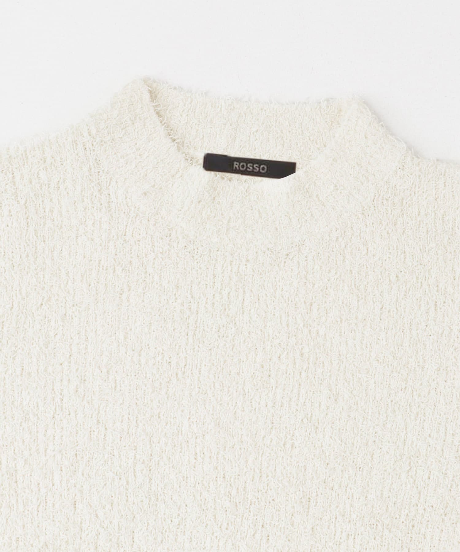 コットンシャギーハイネックプルオーバー WHITE FREE