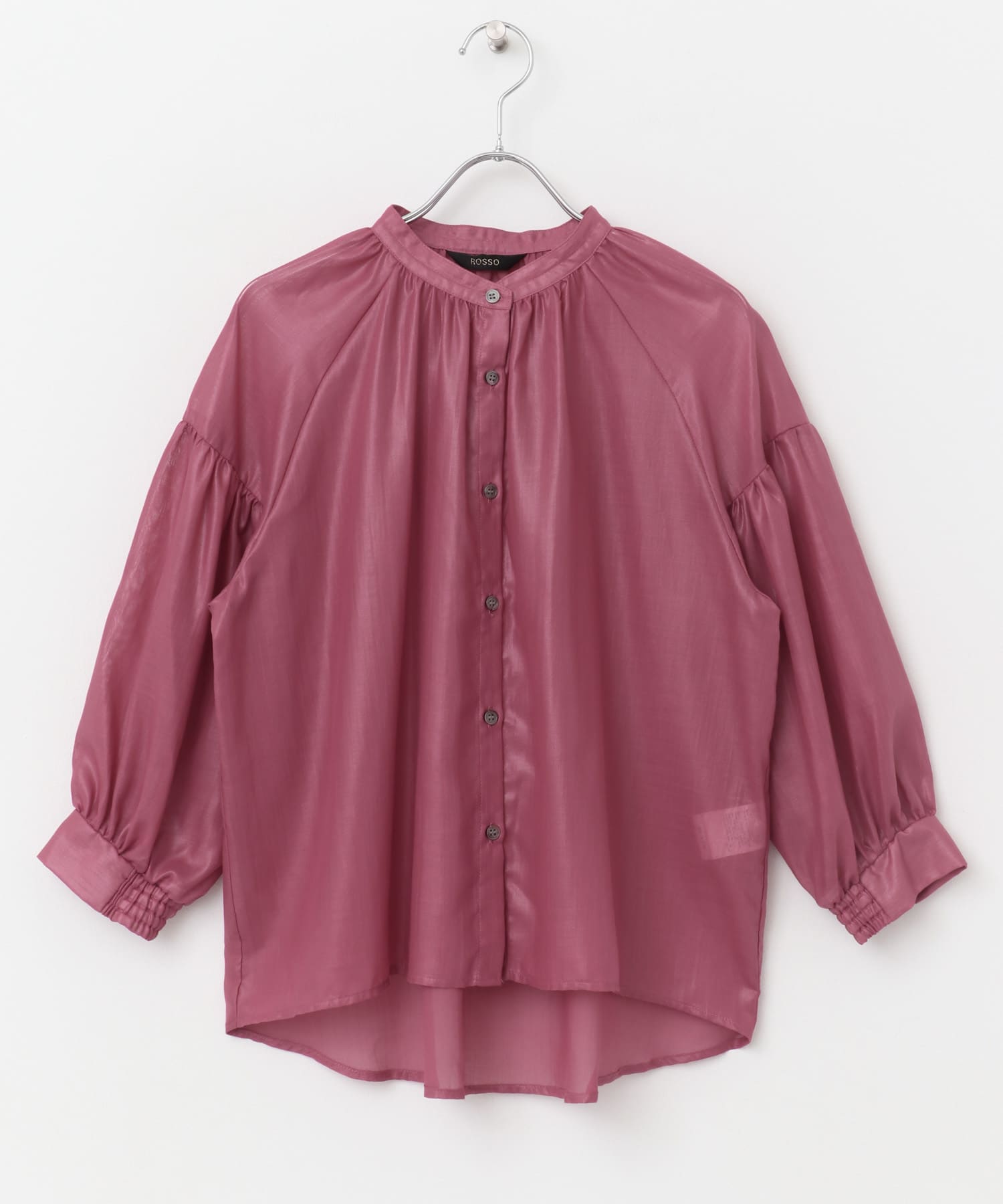 チンツシアーギャザーブラウス PINK FREE