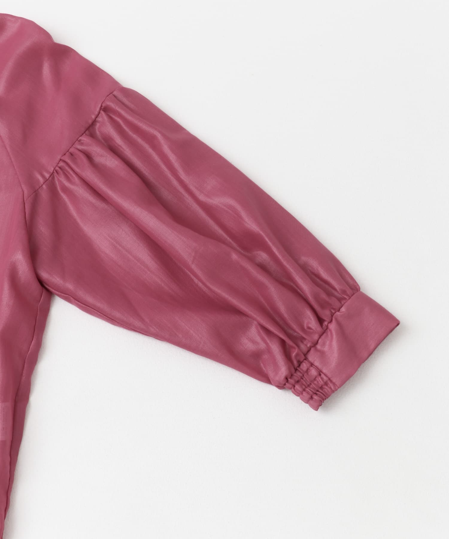 チンツシアーギャザーブラウス PINK FREE