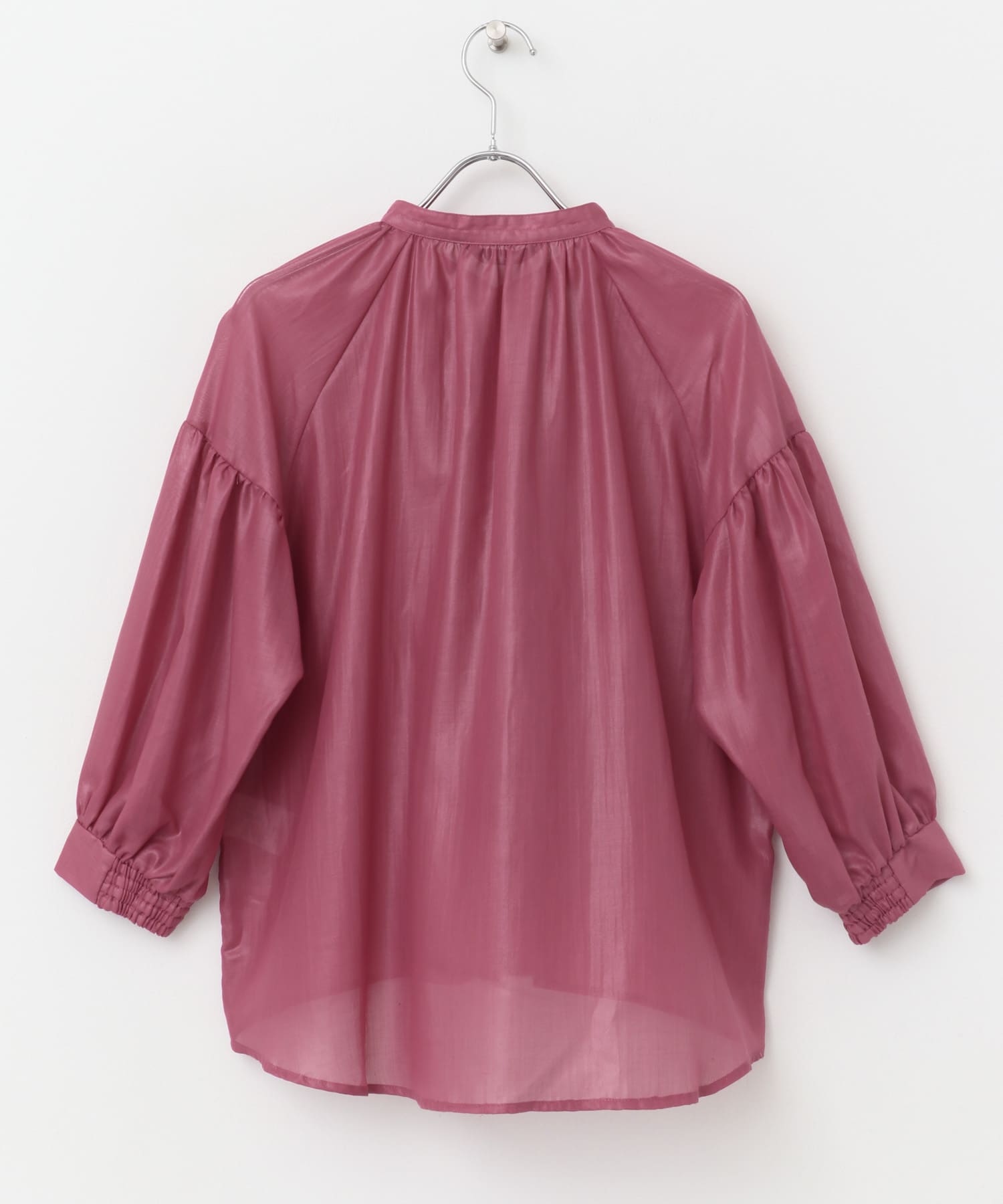 チンツシアーギャザーブラウス PINK FREE