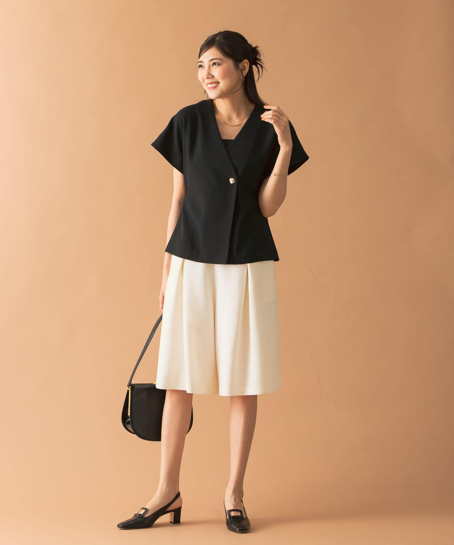 ジャガードドレスパンツ WHITE 36