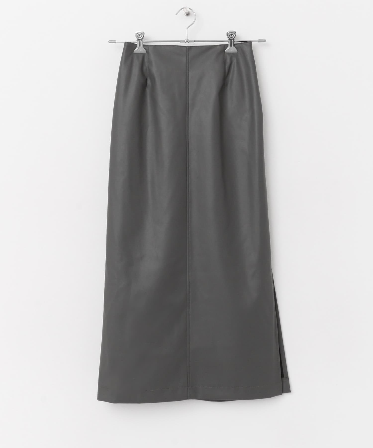 フェイクレザースカート gray 36