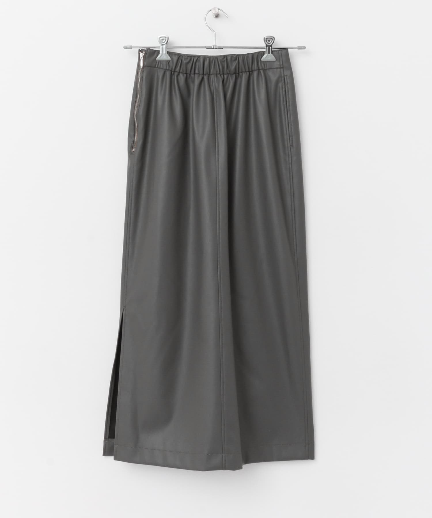 フェイクレザースカート gray 36