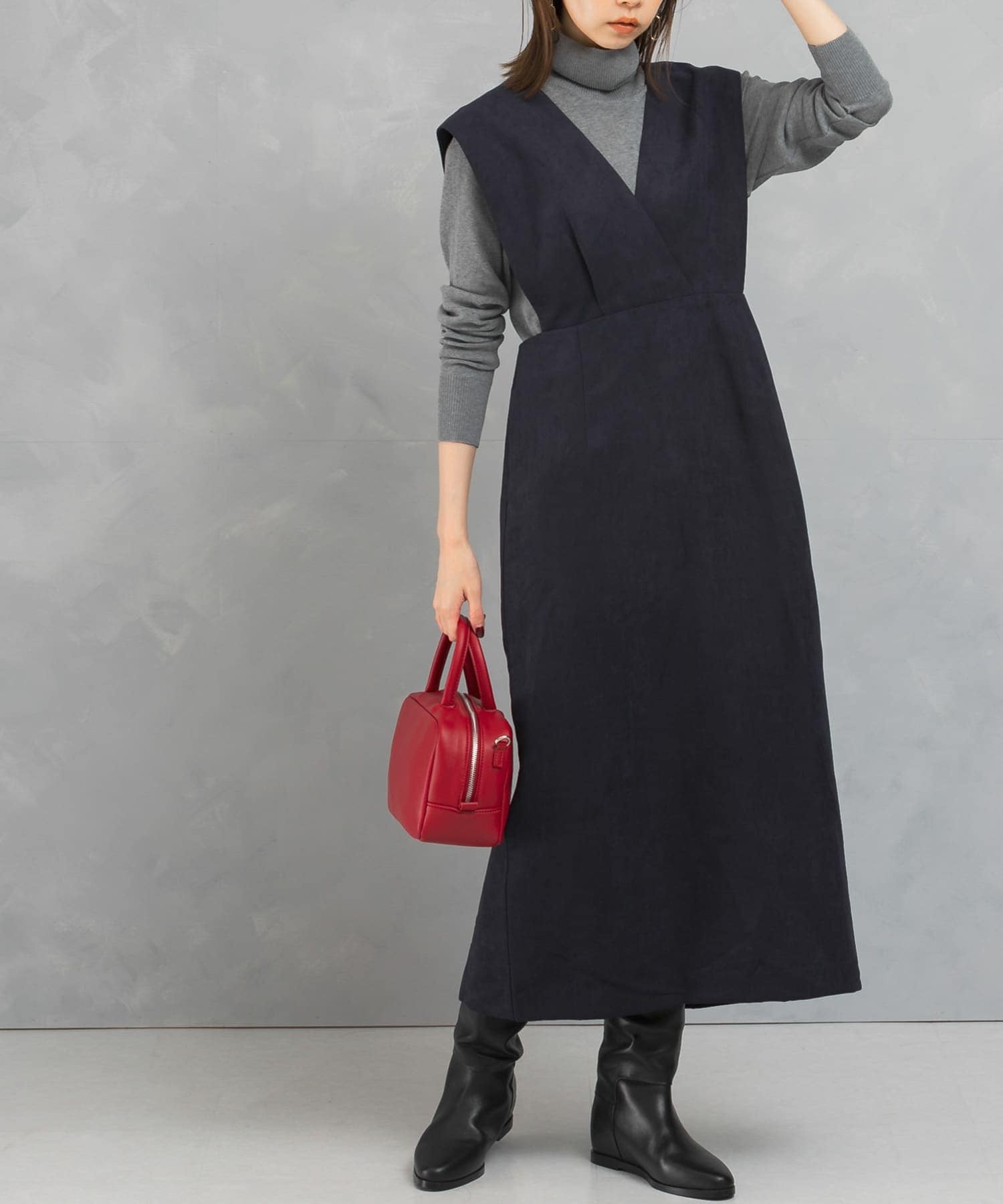 バックベルトワンピース