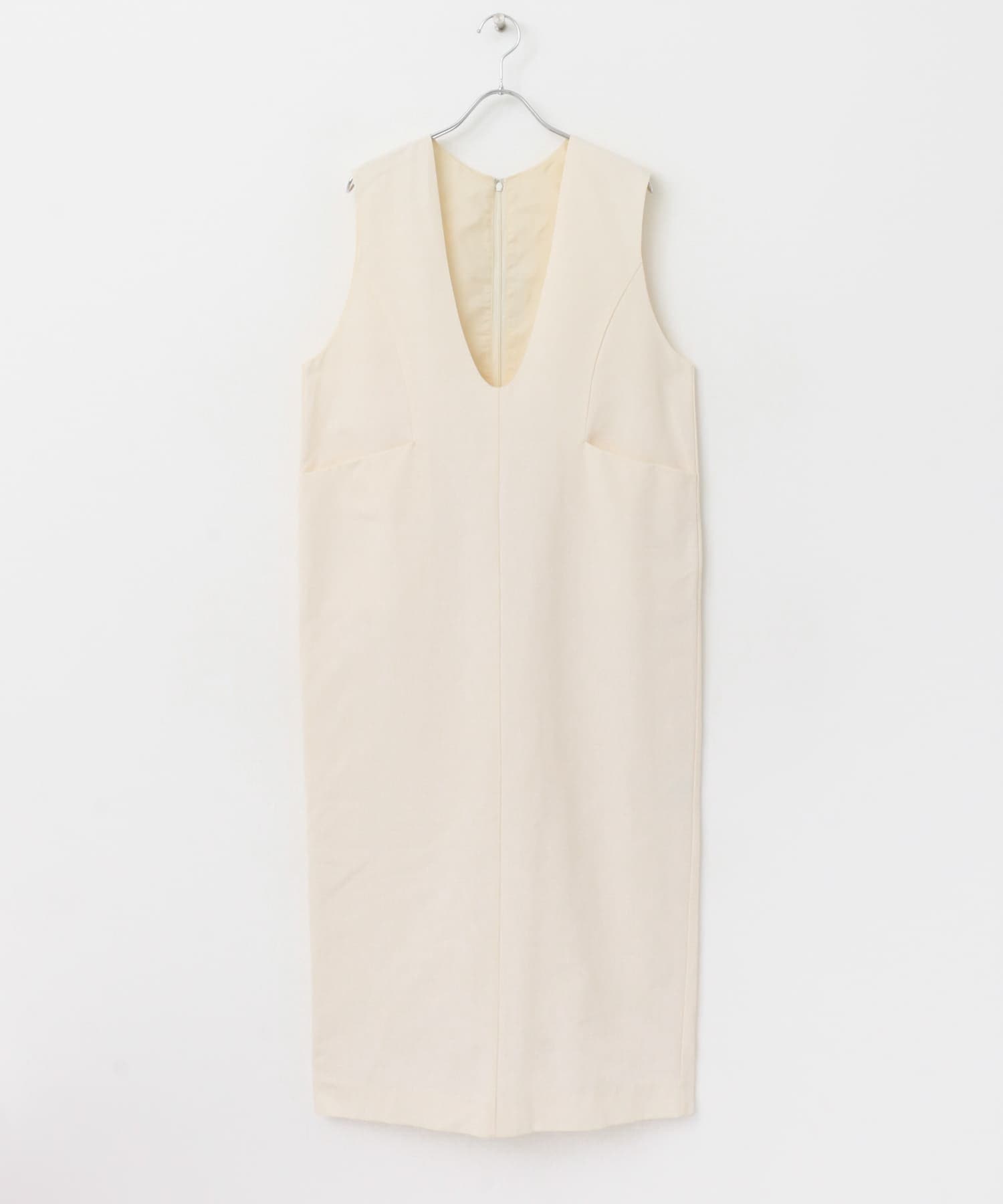 Uネックフォルムジャンパーワンピース OFF WHITE FREE