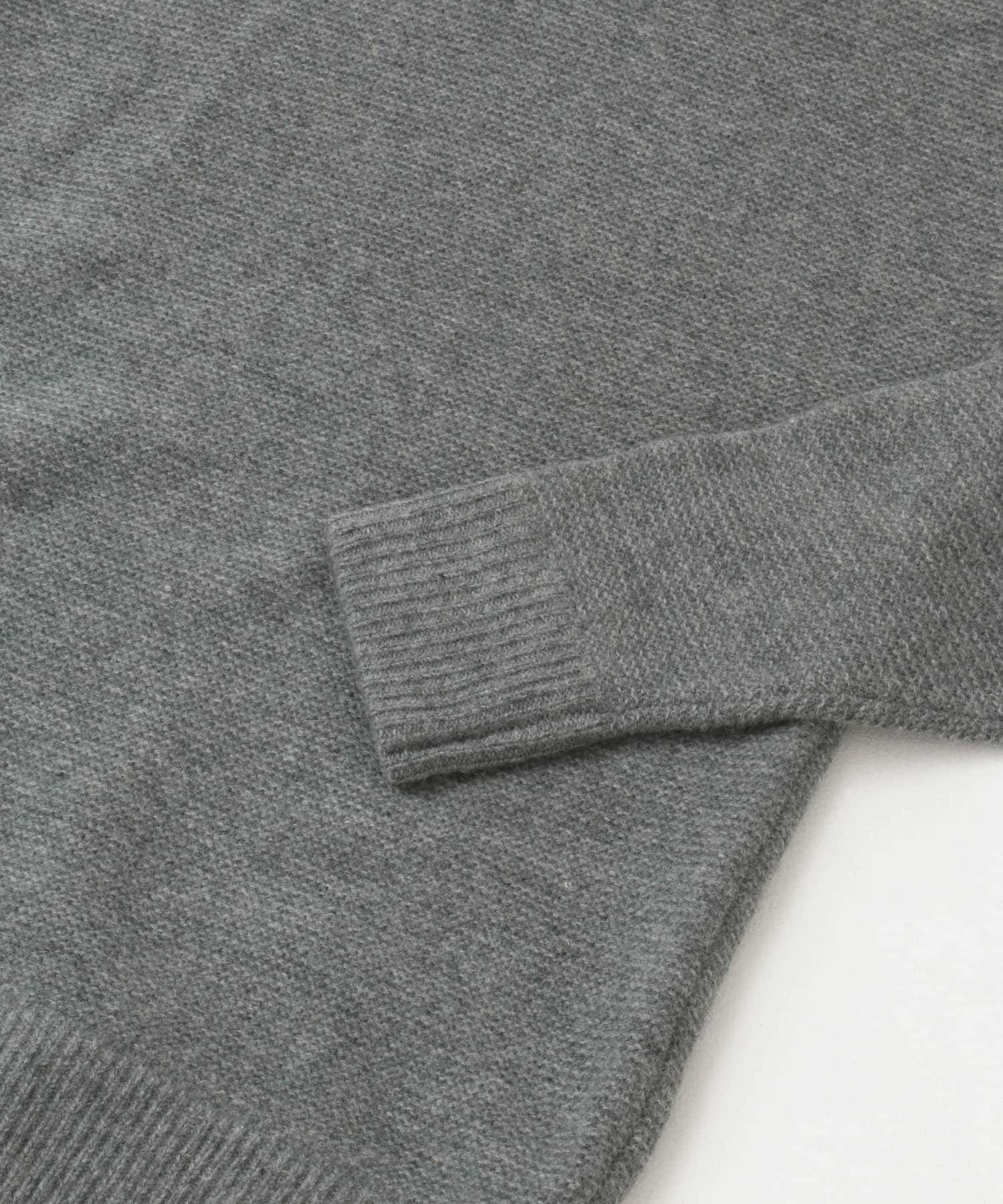 『XLサイズあり』ハミルトンウールガーター編みモックネックプルオーバー GRAY S