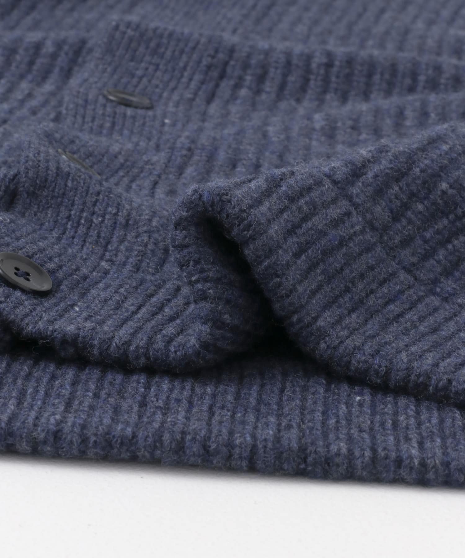 『XLサイズあり』ハミルトンラムズウールスタンドカラーカーディガン NAVY S
