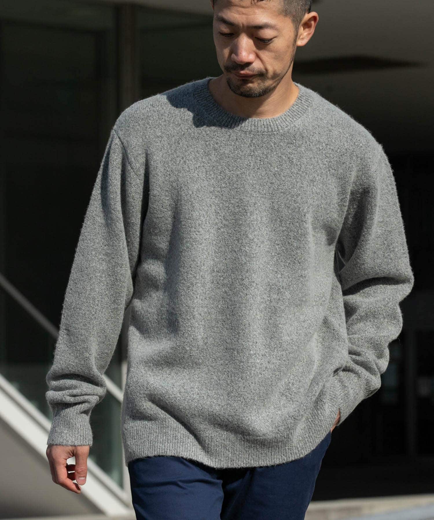 『XLサイズあり』ブークレストレッチクルーニット