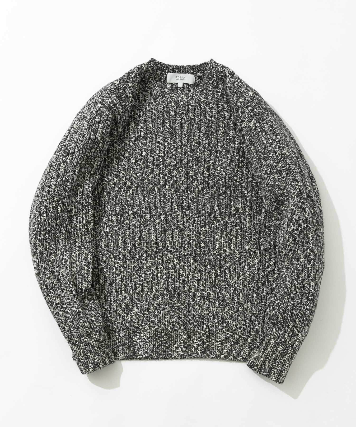 『WEB限定』『XLサイズあり』スラブリブクルーネックニット GRAY S