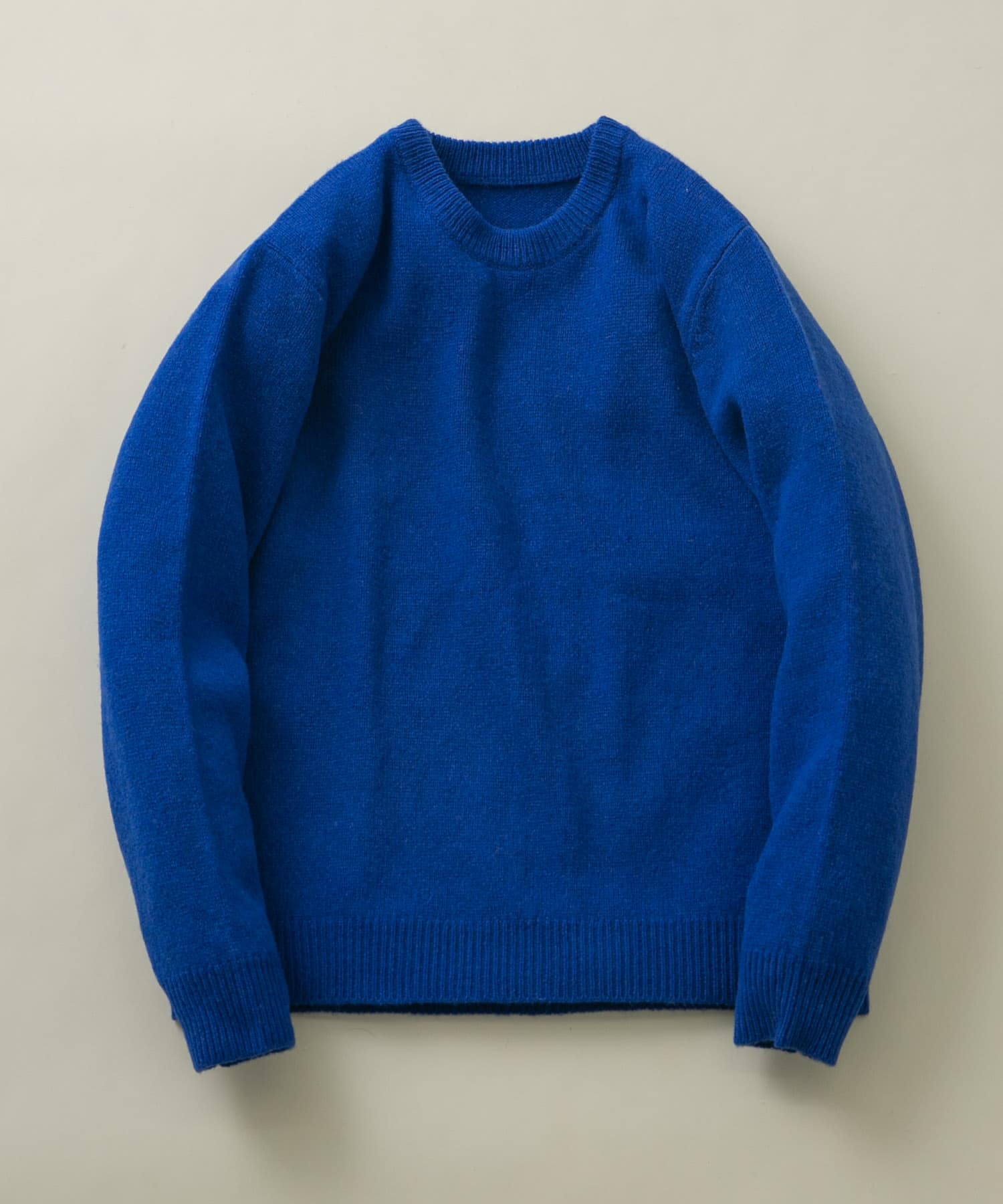 『XLサイズあり』シェットランドウールクルーネックニット ROYAL BLUE S