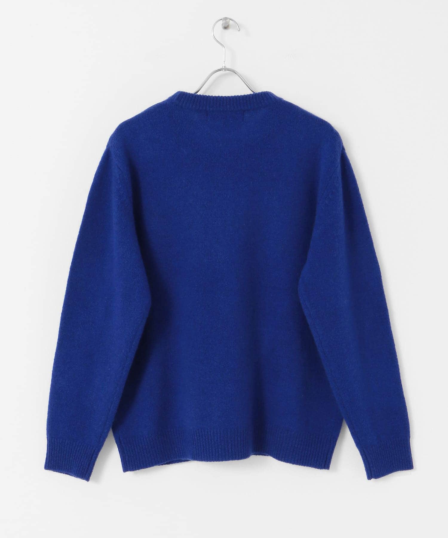 『XLサイズあり』シェットランドウールクルーネックニット ROYAL BLUE S