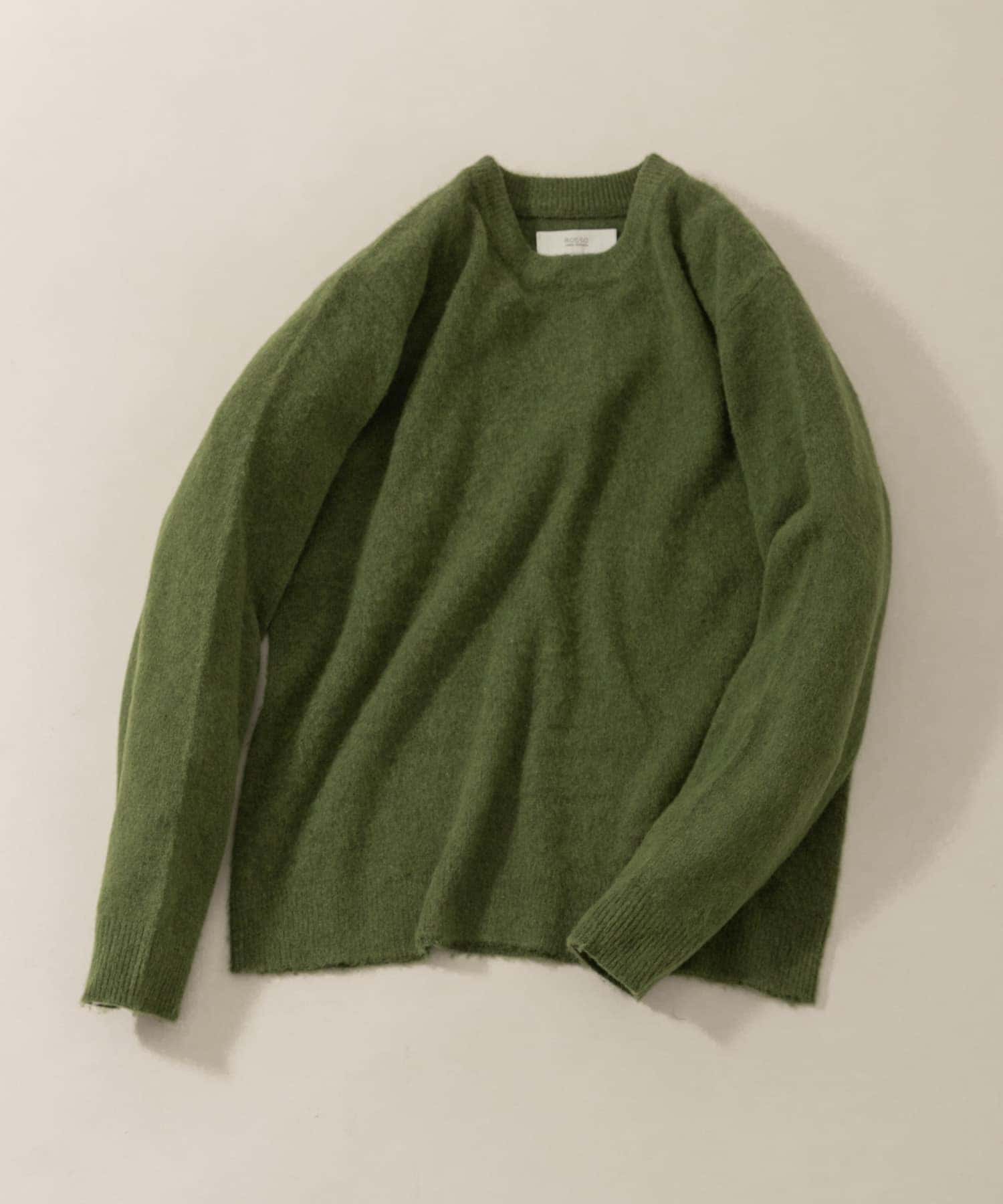 『XLサイズあり』ウールシャギーニット KHAKI L