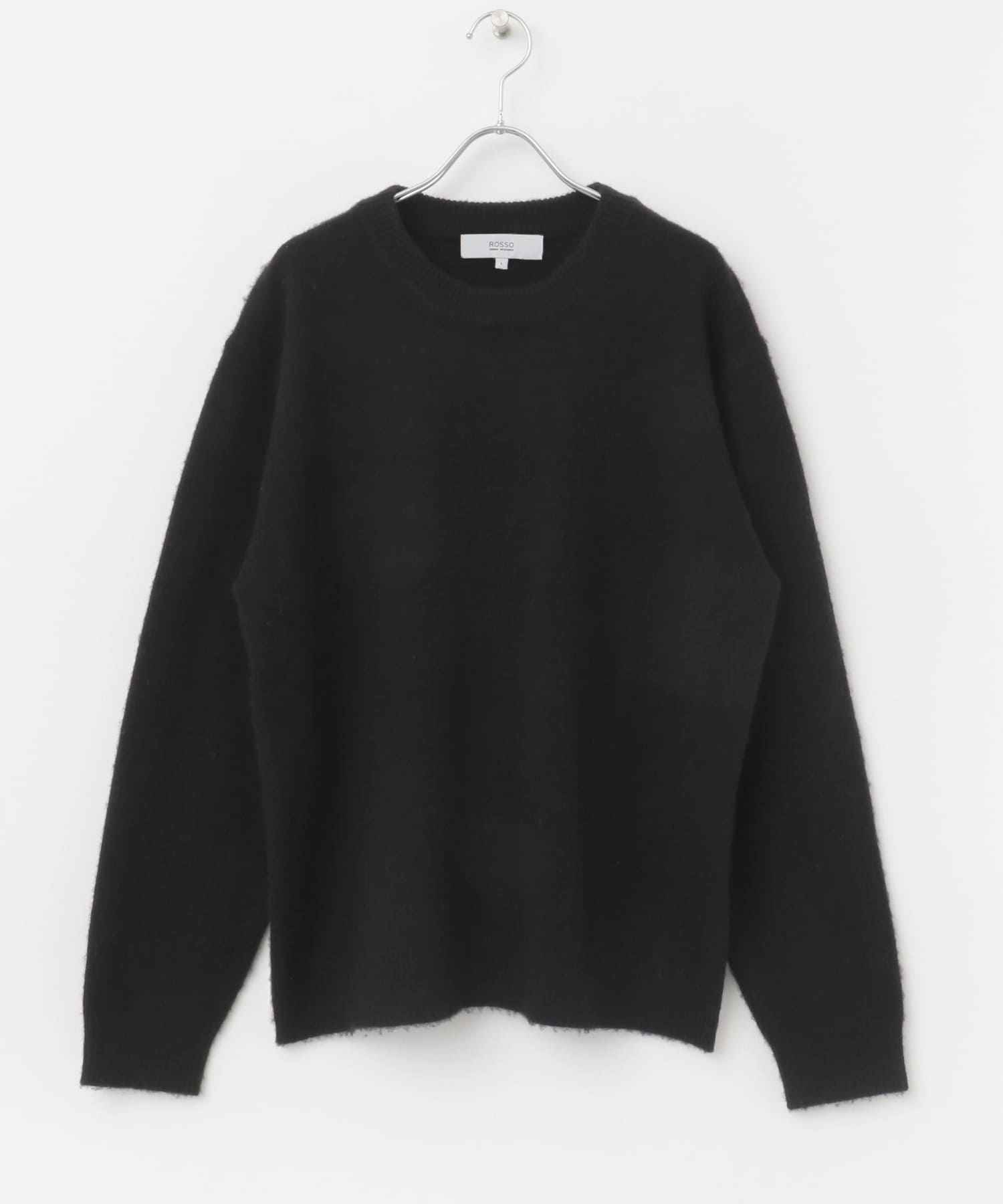 『XLサイズあり』ウールシャギーニット BLACK S
