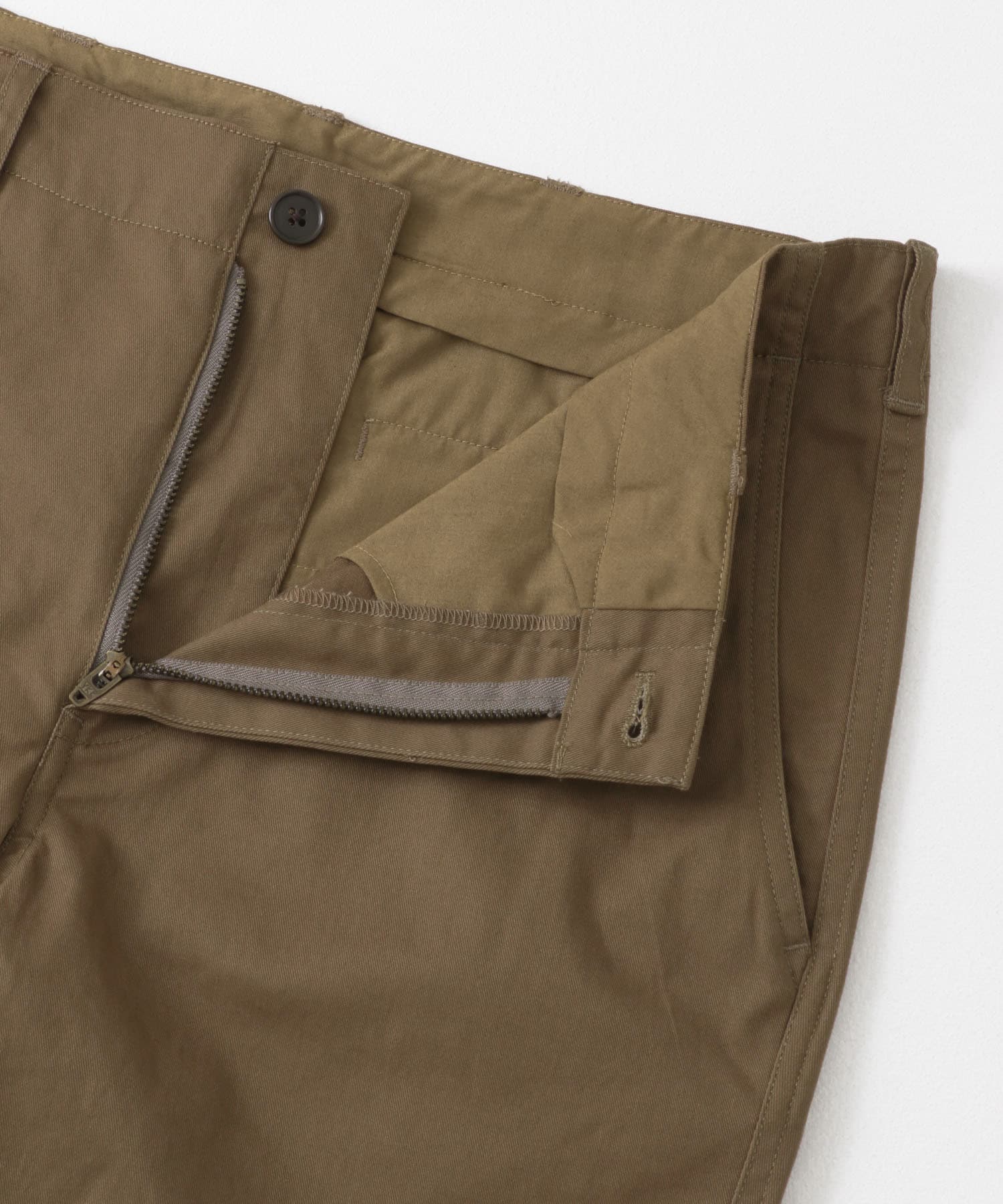 『XLサイズあり』起毛スリムストレッチテーパードチノパンツ BEIGE S