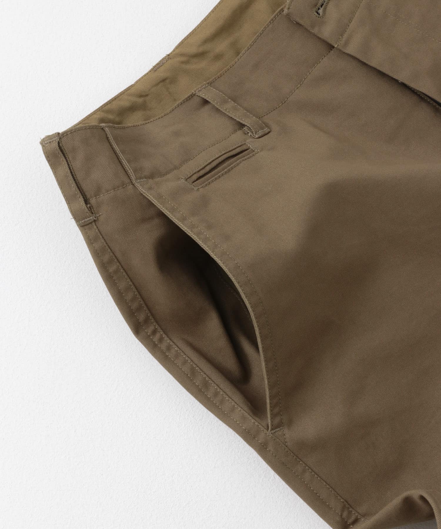 『XLサイズあり』起毛スリムストレッチテーパードチノパンツ BEIGE S