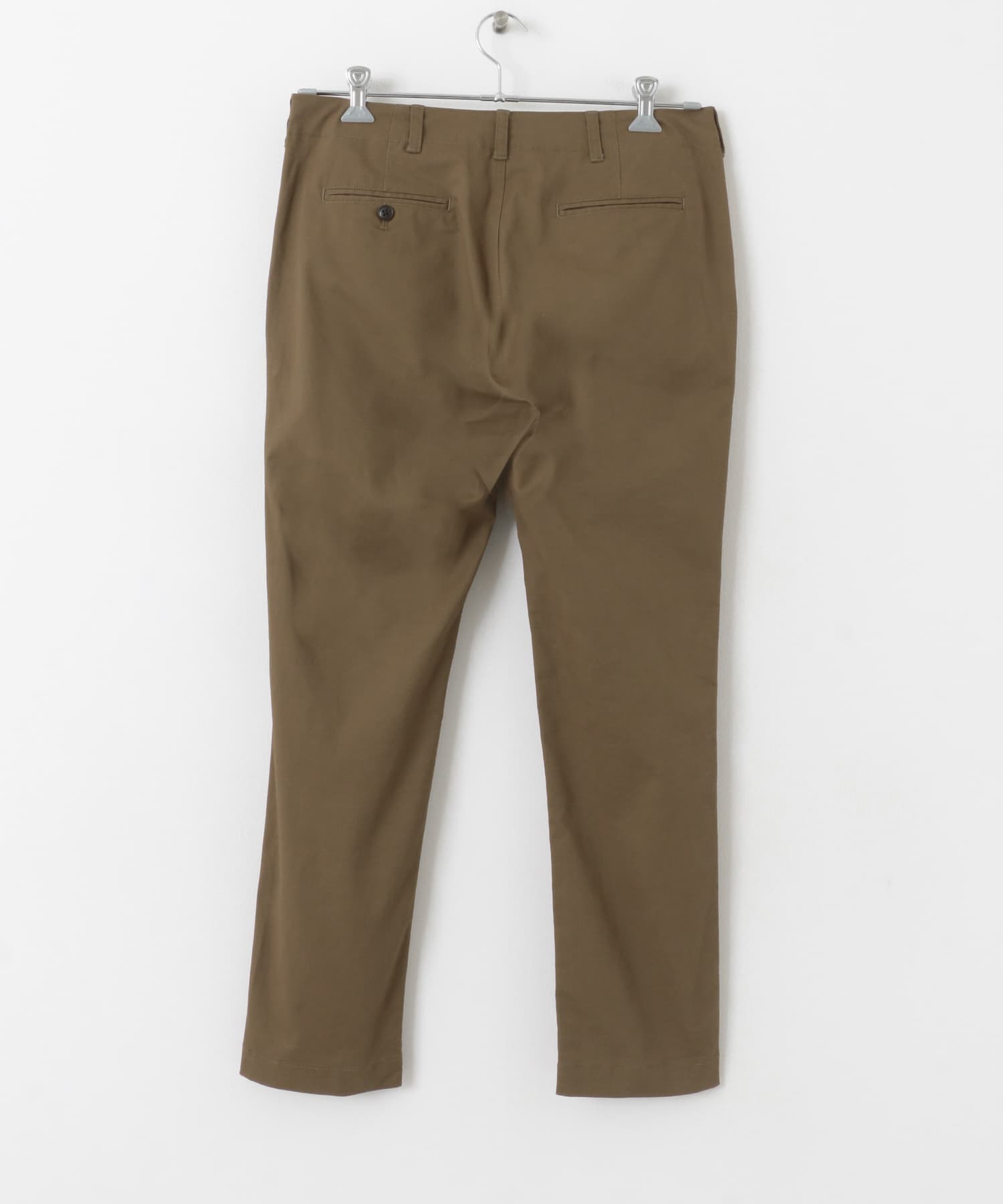 『XLサイズあり』起毛スリムストレッチテーパードチノパンツ BEIGE S