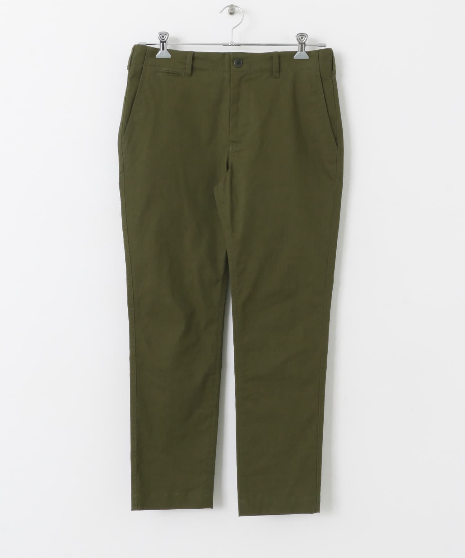 『XLサイズあり』起毛スリムストレッチテーパードチノパンツ KHAKI S