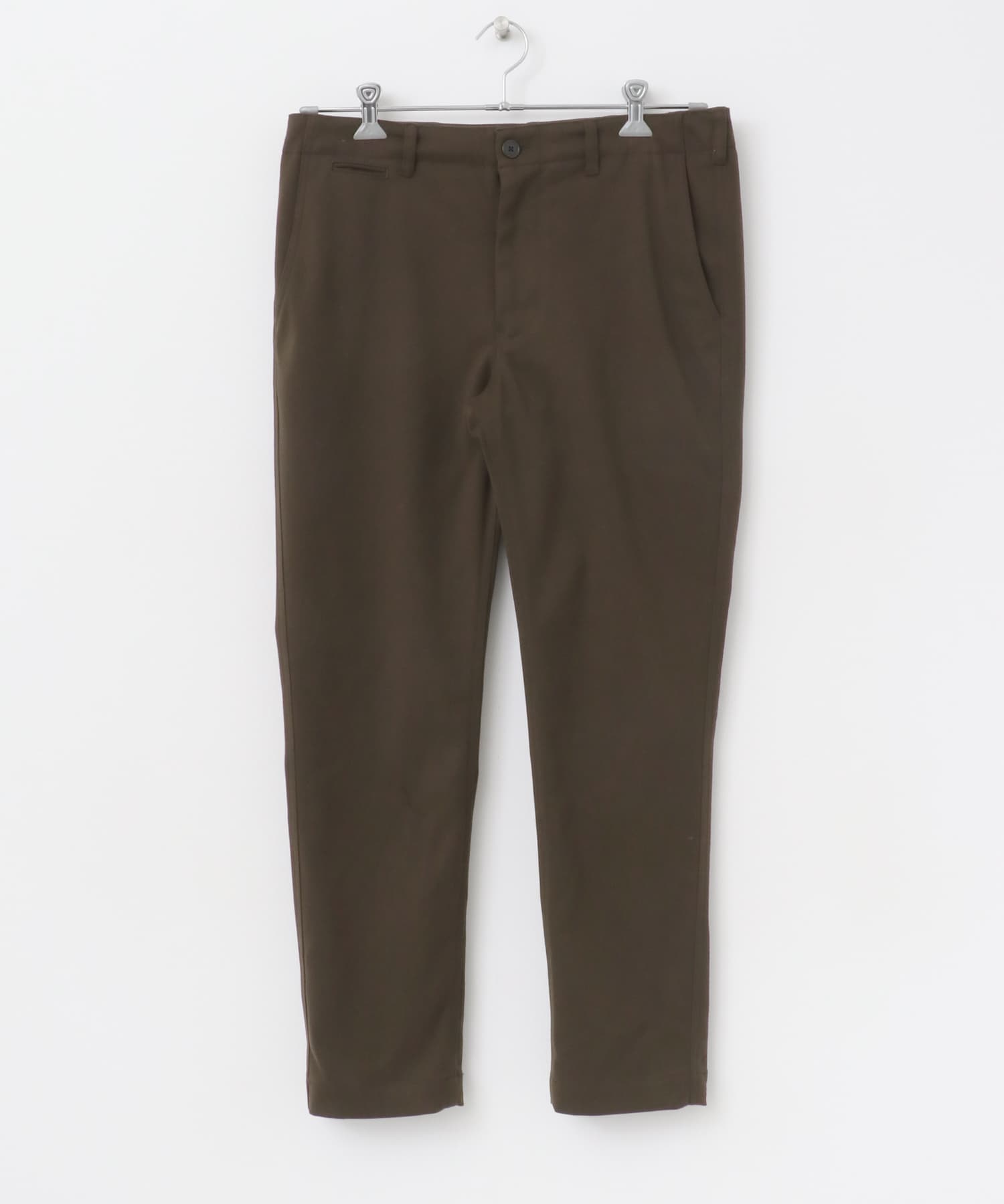 『WEB限定』『XLサイズあり』ウォームスリムストレッチテーパードパンツ BROWN S