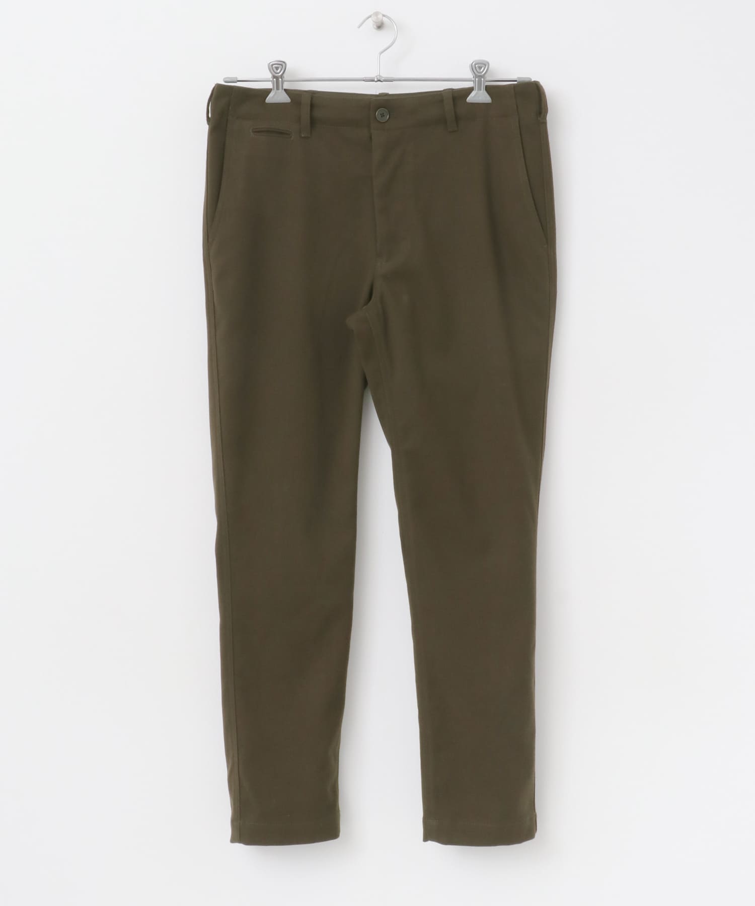 『WEB限定』『XLサイズあり』ウォームスリムストレッチテーパードパンツ KHAKI S