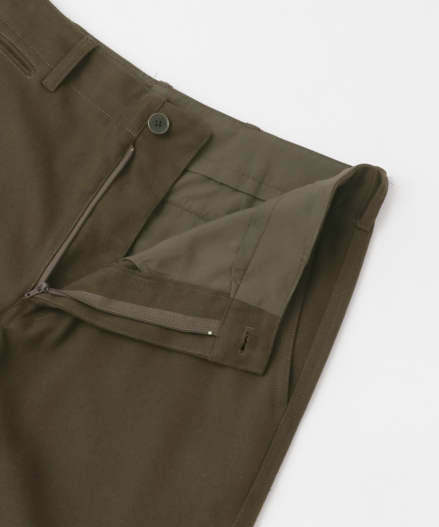『WEB限定』『XLサイズあり』ウォームスリムストレッチテーパードパンツ KHAKI S